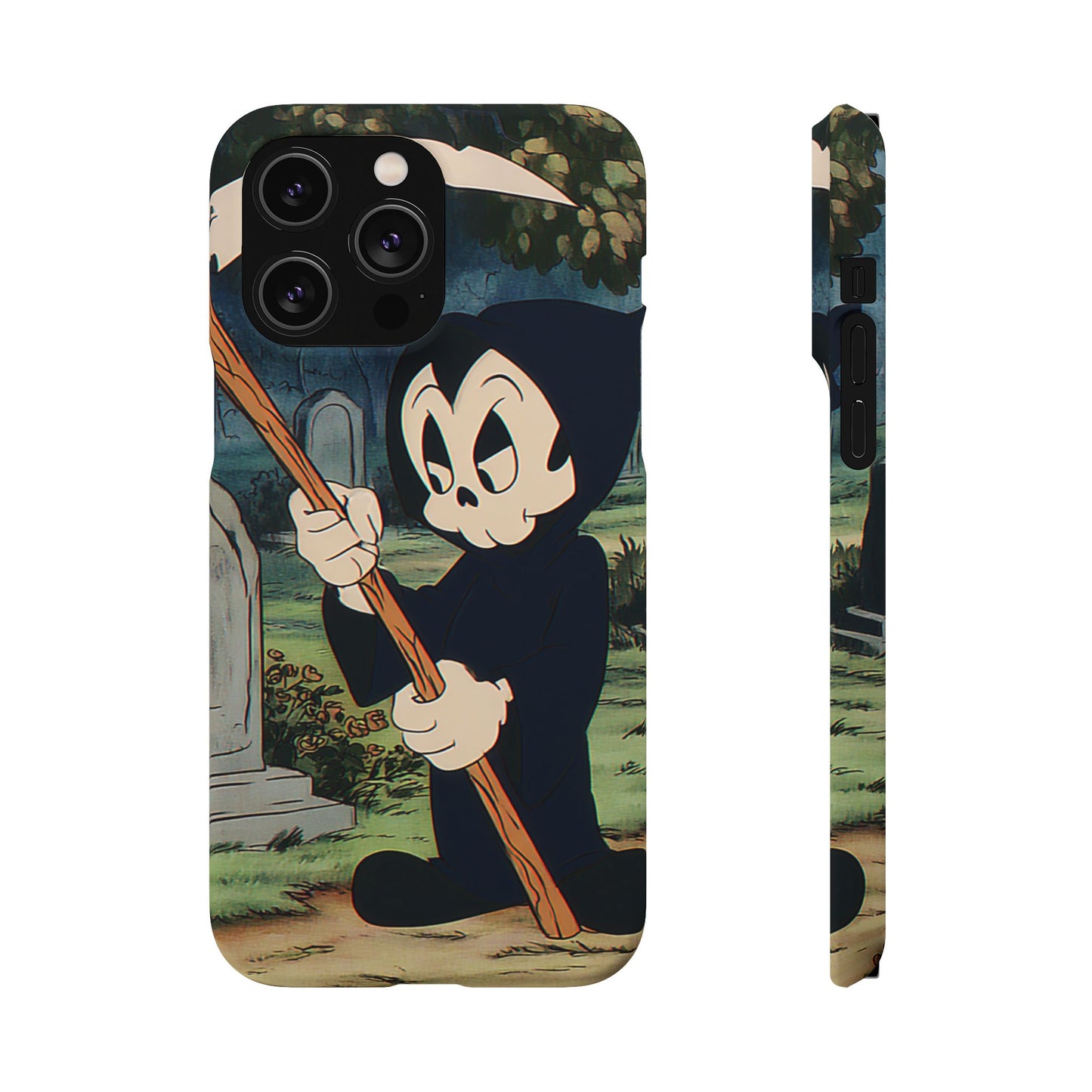 Grim Reaper Snap Case, Halloween Phone Case, Cute Death Phone Cover, Spooky Accessories, Unique Phone Protector