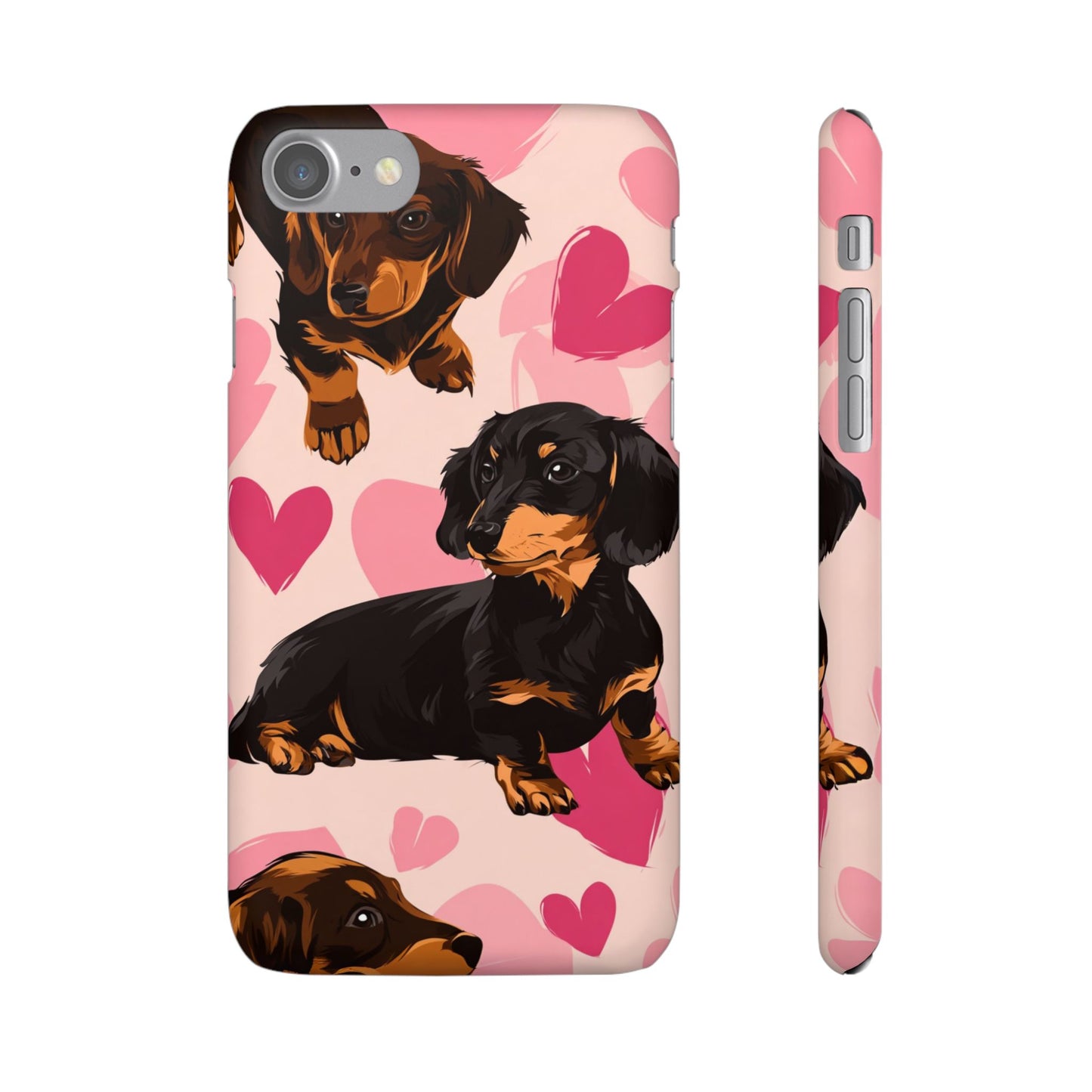 Pink Dachshund Love Phone Case for Iphone and Samsung Customistion and Free Shipping Avvialable