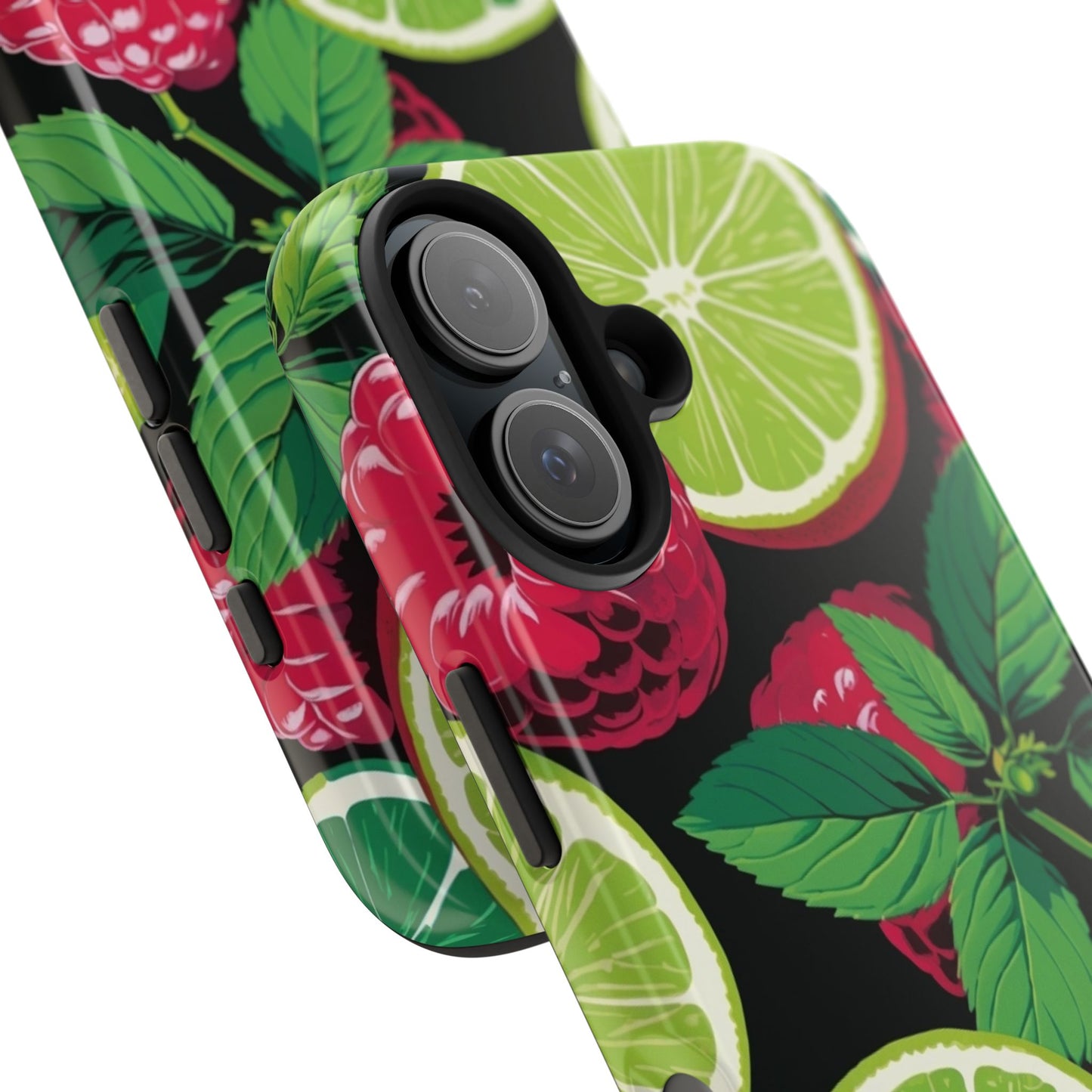 Raspberry Lime Spring iPhone 17 Tough Phone Case — Vibrant Floral Smartphone Protection