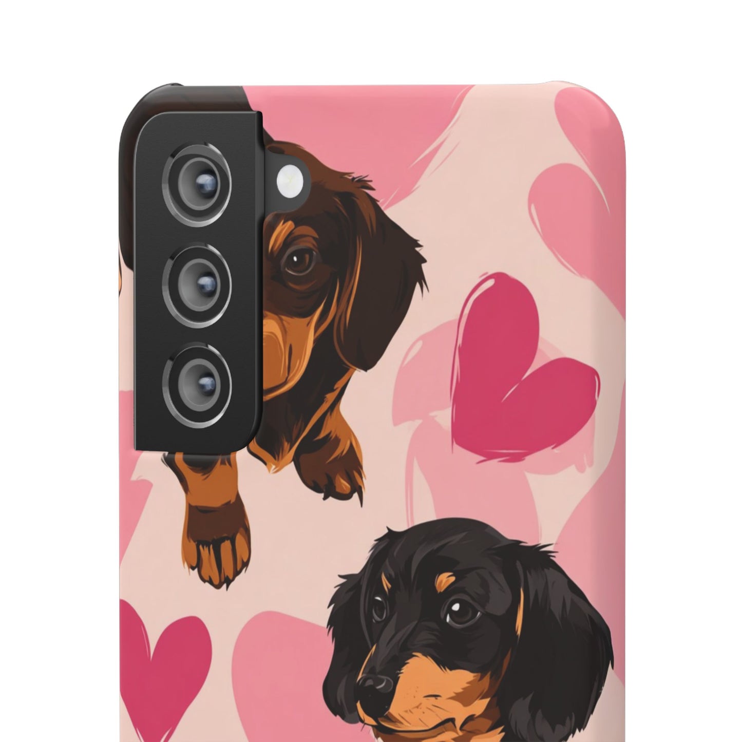 Pink Dachshund Love Phone Case for Iphone and Samsung Customistion and Free Shipping Avvialable