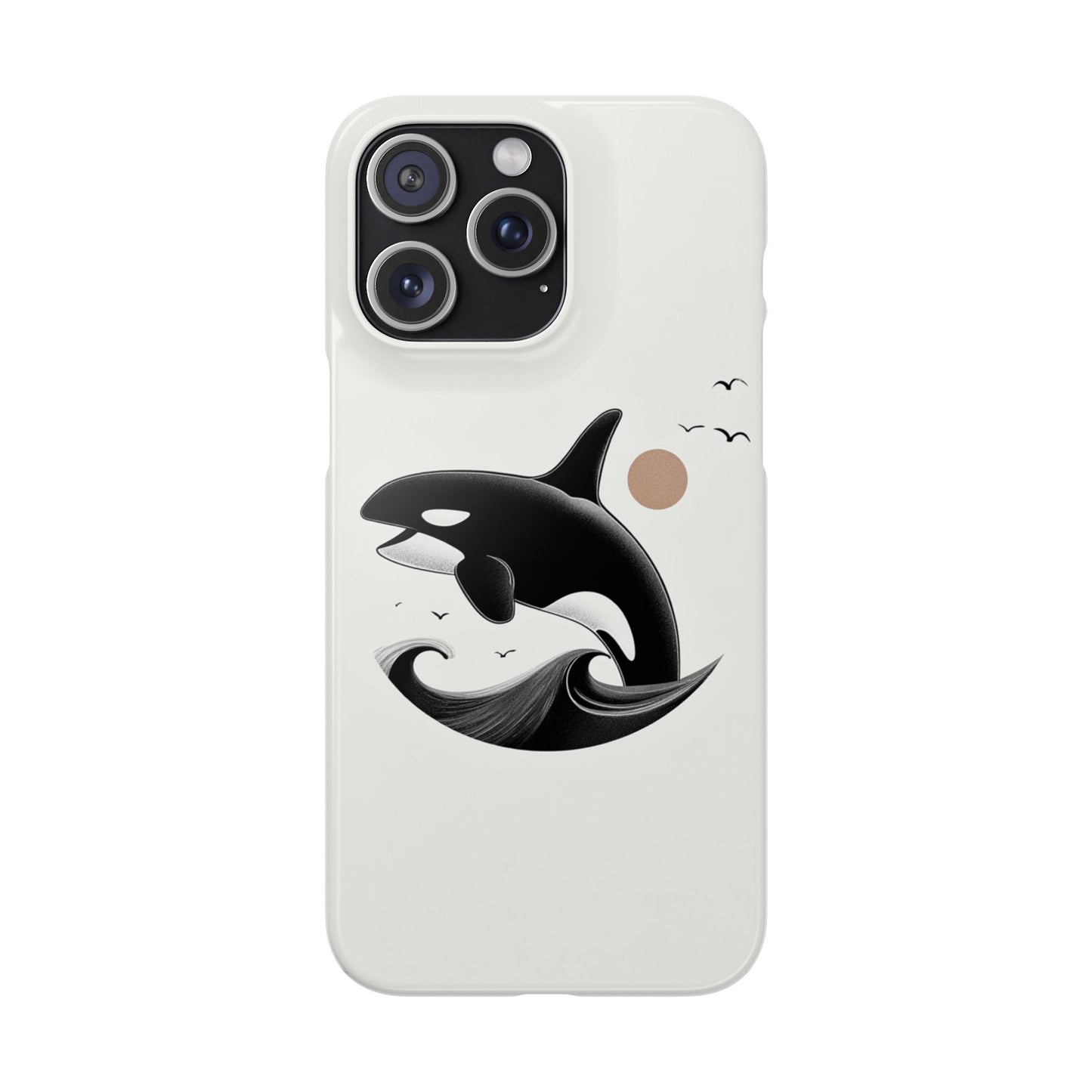 Whale Splash Phone Case | Ocean Lover Gift, Marine Art, Snap Cases, Cute Whale Design, Custom Phone Accessories