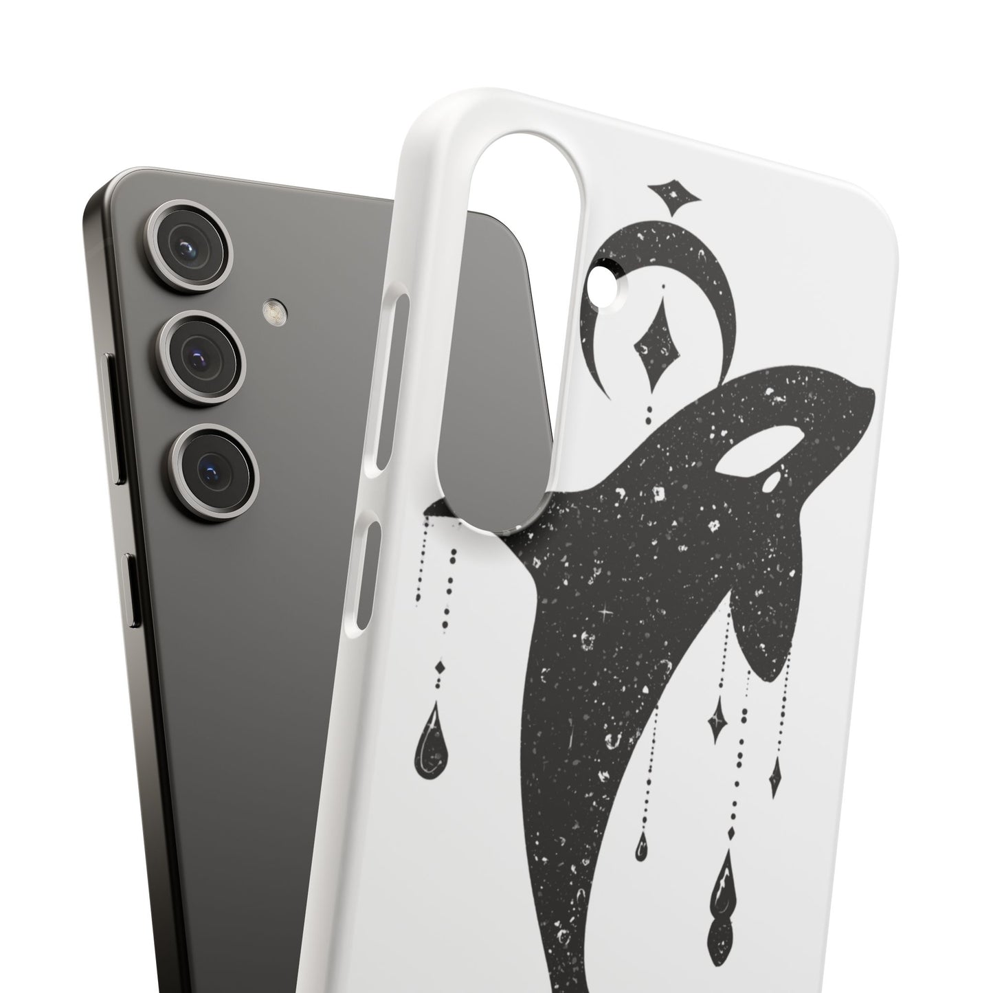 Celestial Orca Snap Case | Phone Cover, Whale Lover Gift, Cosmic Decor, Unique Art, Ocean Vibe