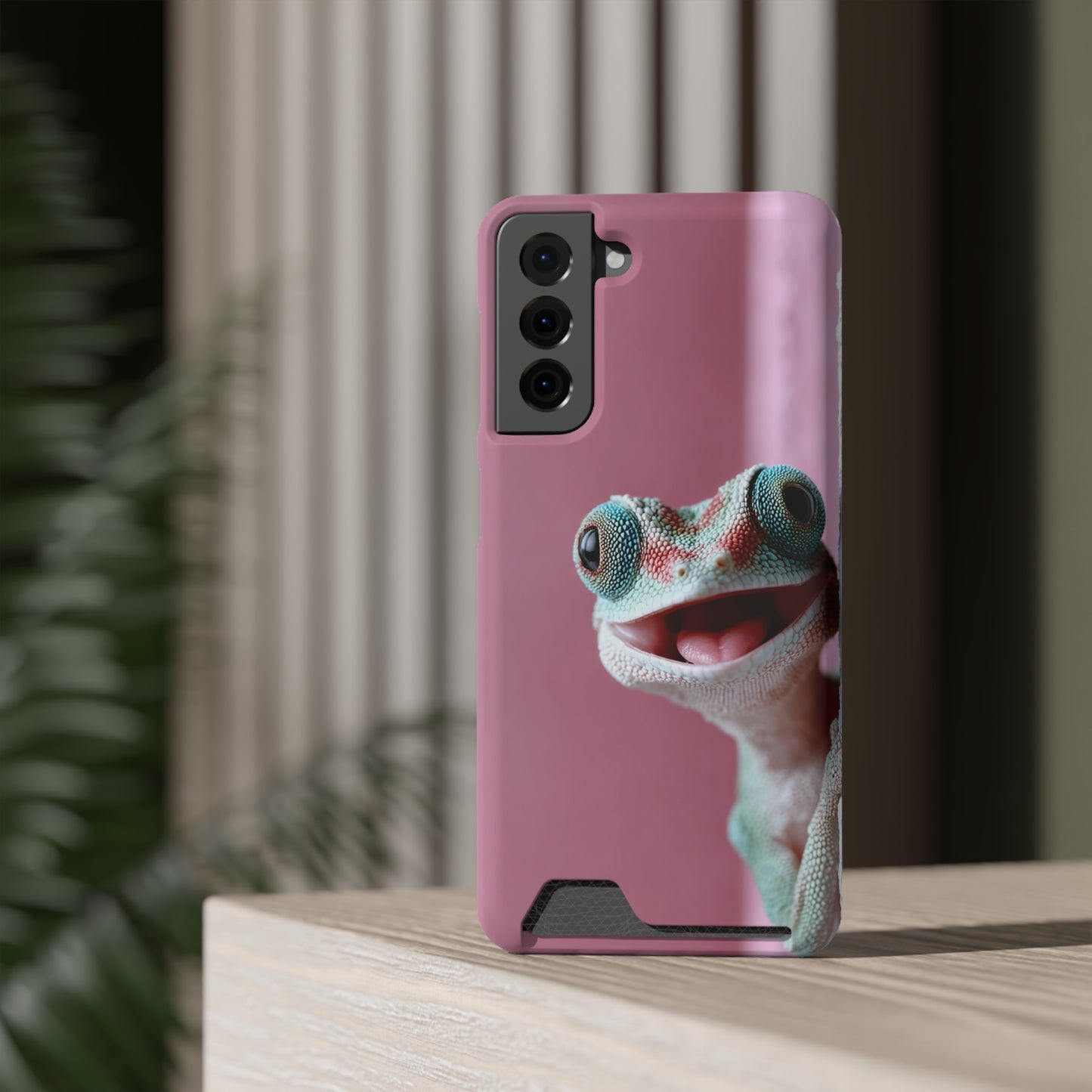 Whimsical Phone Case with Card Holder - Cute Gecko Design, Fun Gift for Kids, Stylish Accessory for Everyday Use, Perfect for [...]