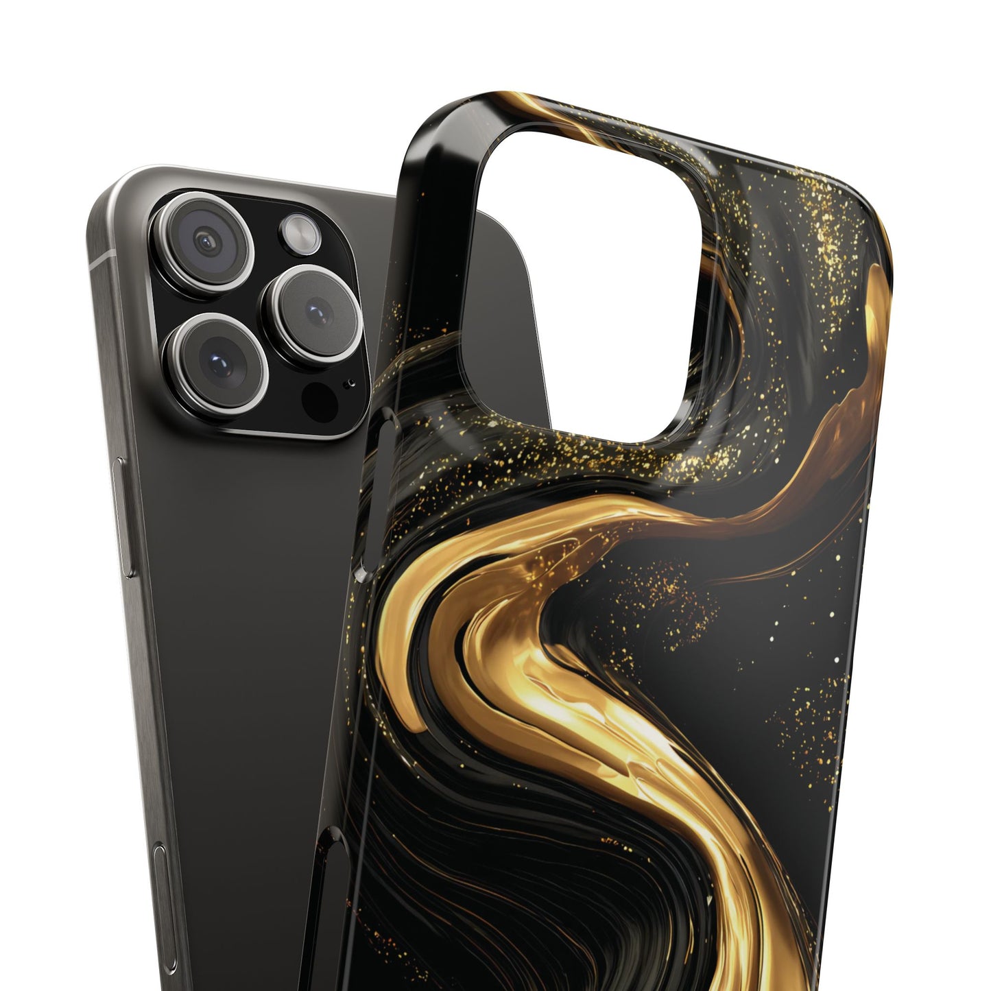 Elegant Gold Swirl Snap Case - Stylish Phone Cover, Modern Accessory, Gift for Her, Luxe Phone Case, Trendy Decor
