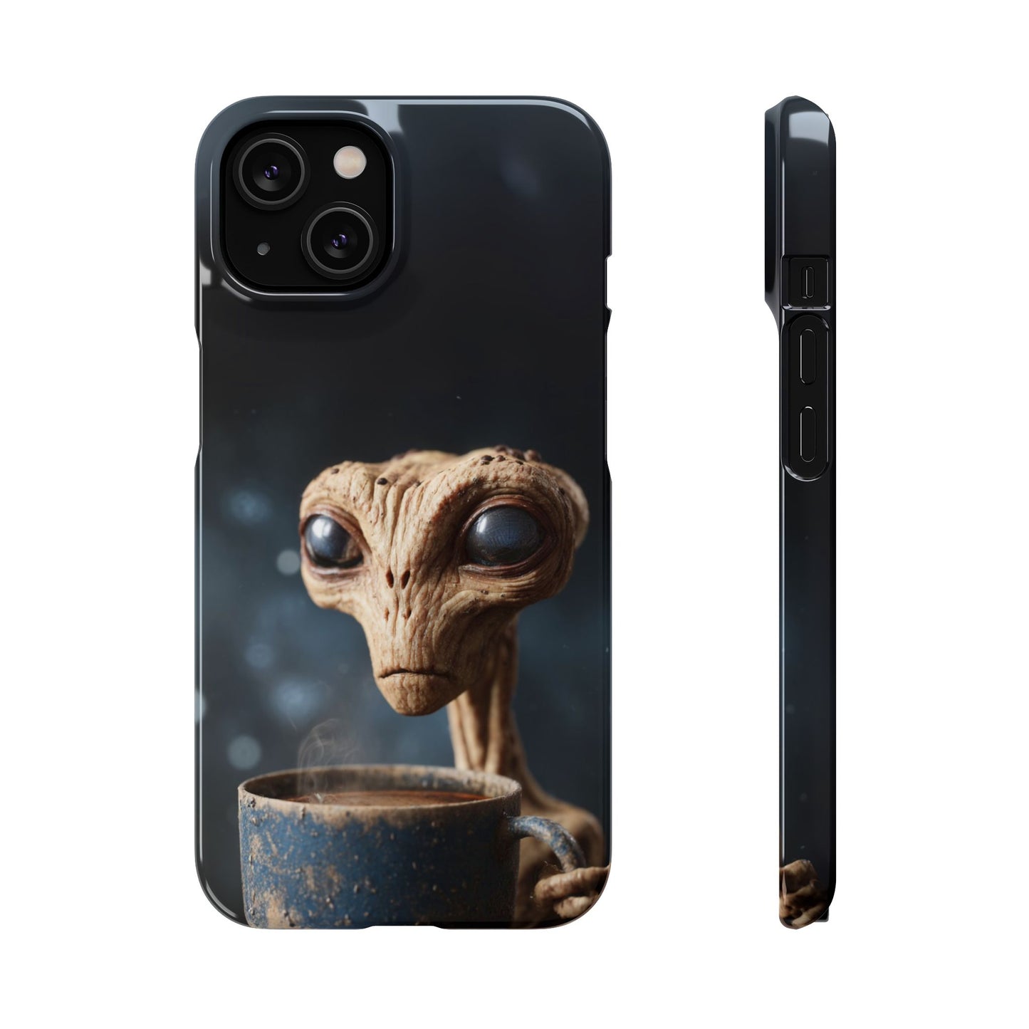 Alien Coffee Snap Case, Unique Phone Cover, Pop Culture Accessory, Gift for Sci-Fi Lovers, Customizable Phone Case