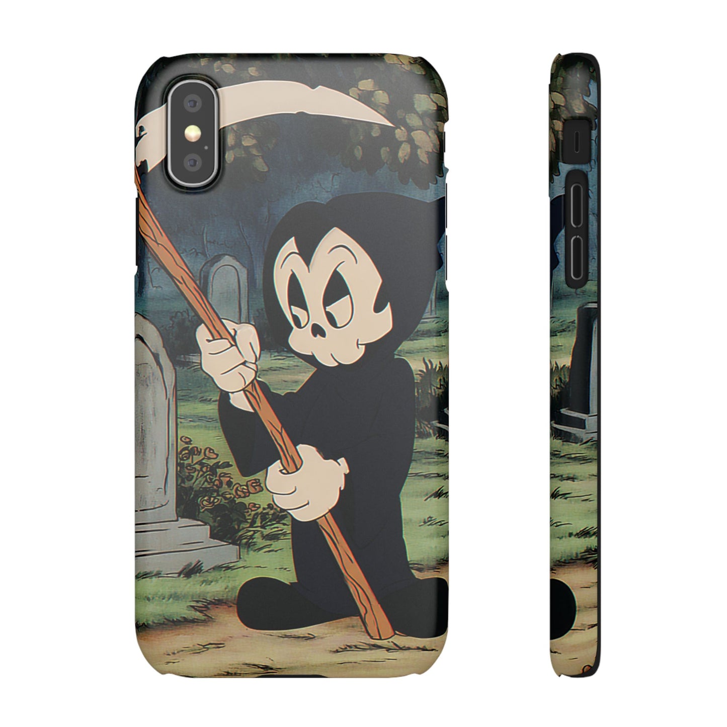 Grim Reaper Snap Case, Halloween Phone Case, Cute Death Phone Cover, Spooky Accessories, Unique Phone Protector
