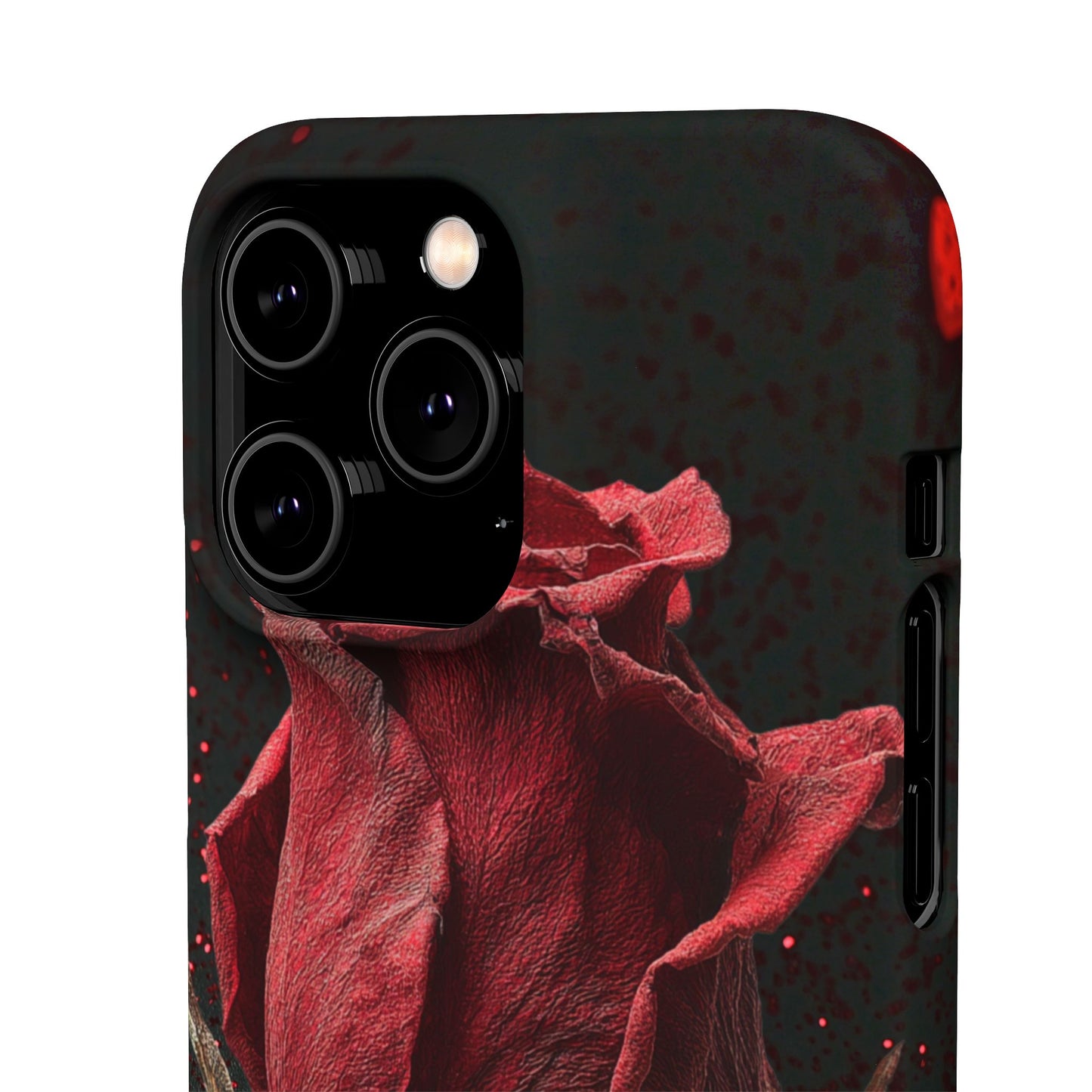 Romantic Rose Snap Case, Floral Phone Cover, Valentines Day Gift, Trendy Mobile Accessory, Heart Design Case, Elegant Phone Protector