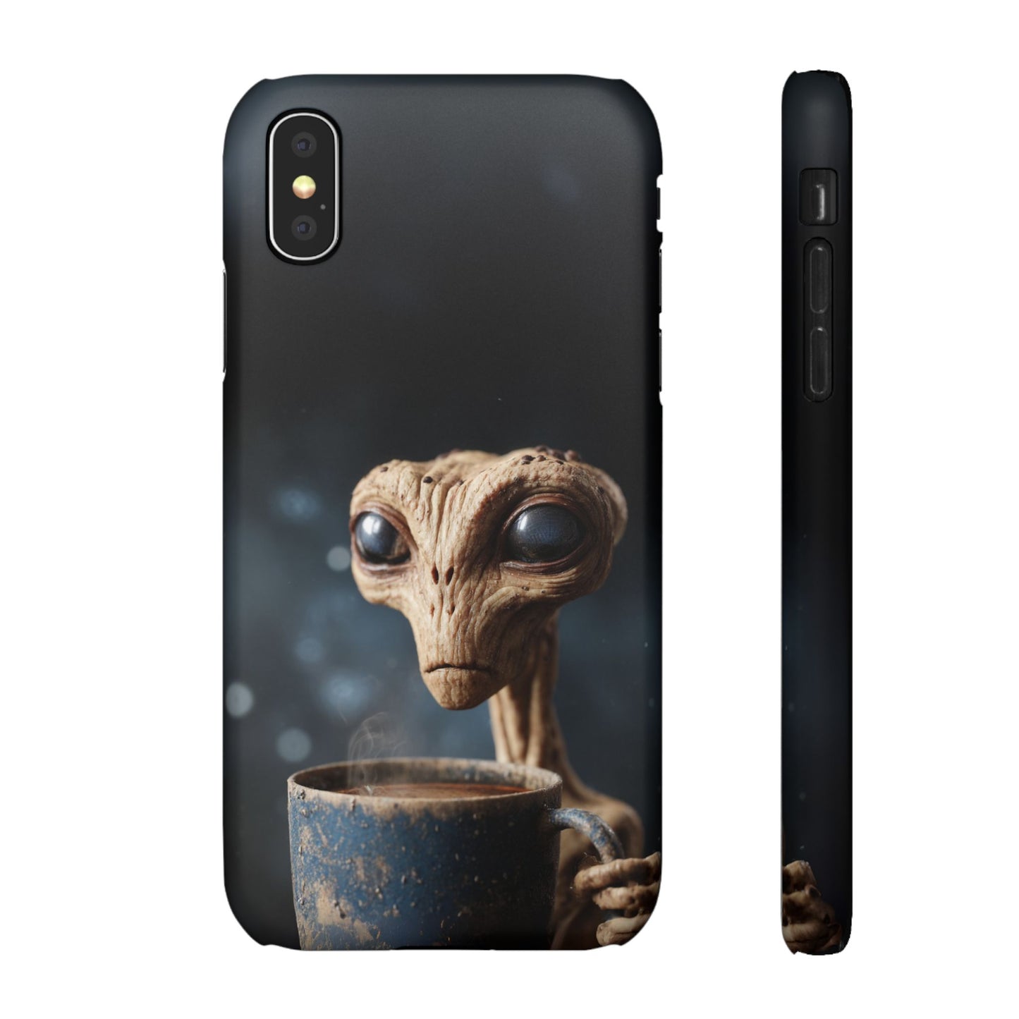 Alien Coffee Snap Case, Unique Phone Cover, Pop Culture Accessory, Gift for Sci-Fi Lovers, Customizable Phone Case