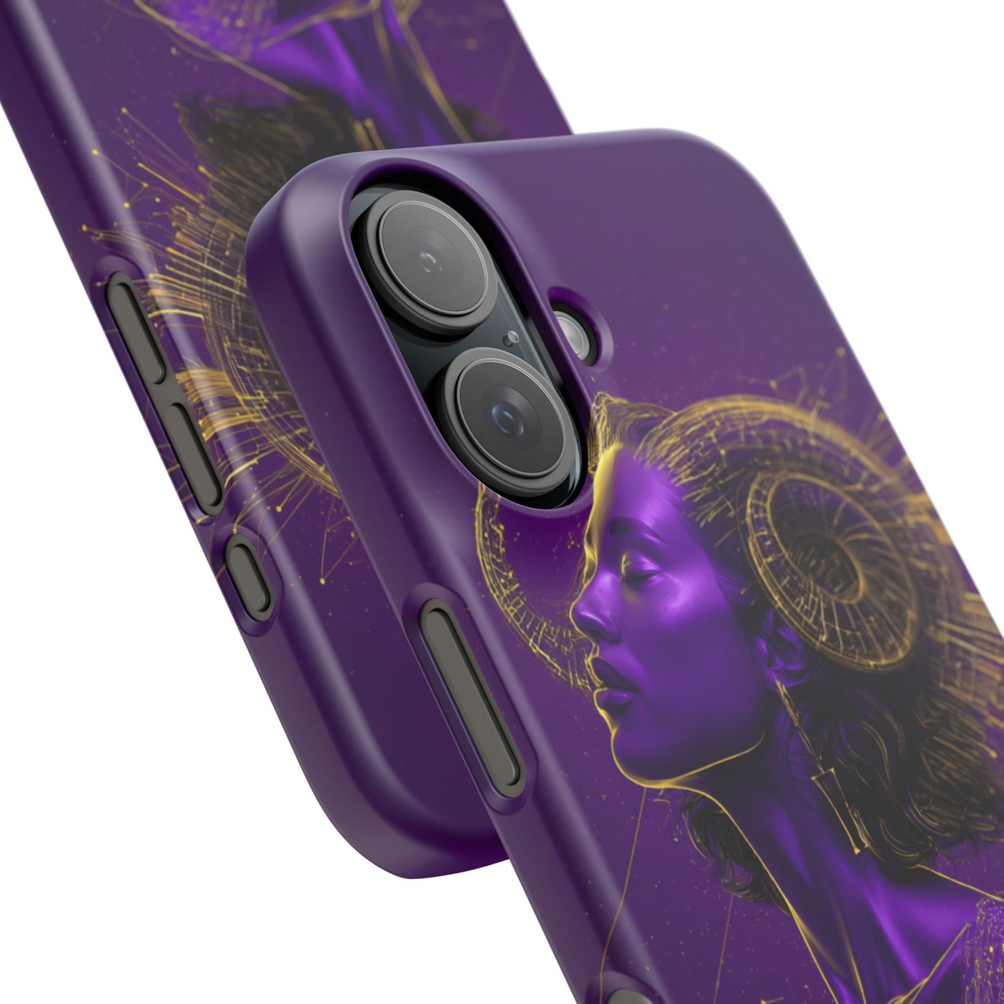 Purple & Gold Celestial Virgo Phone Case – Snap Cover for Samsung & iPhone