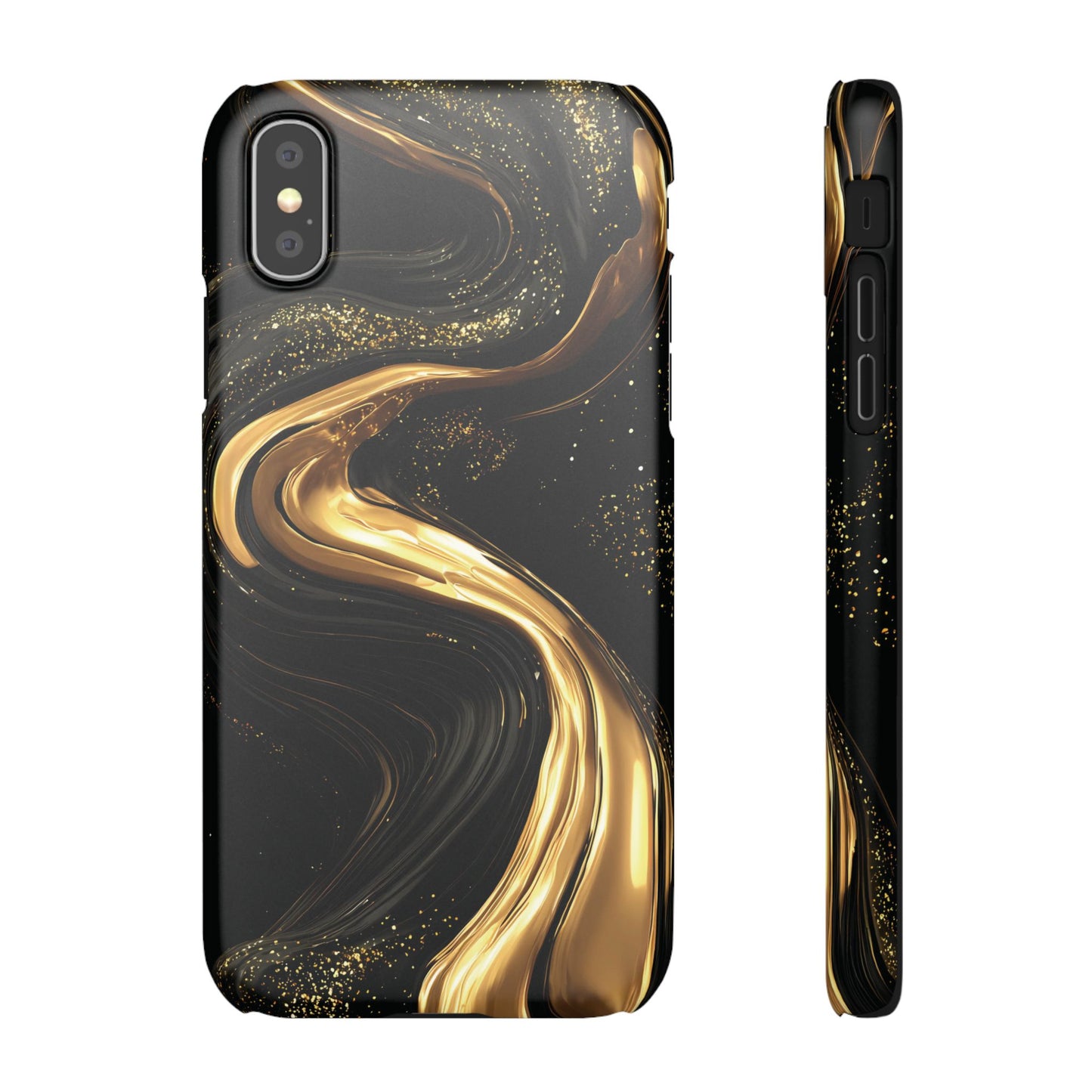 Elegant Gold Swirl Snap Case - Stylish Phone Cover, Modern Accessory, Gift for Her, Luxe Phone Case, Trendy Decor