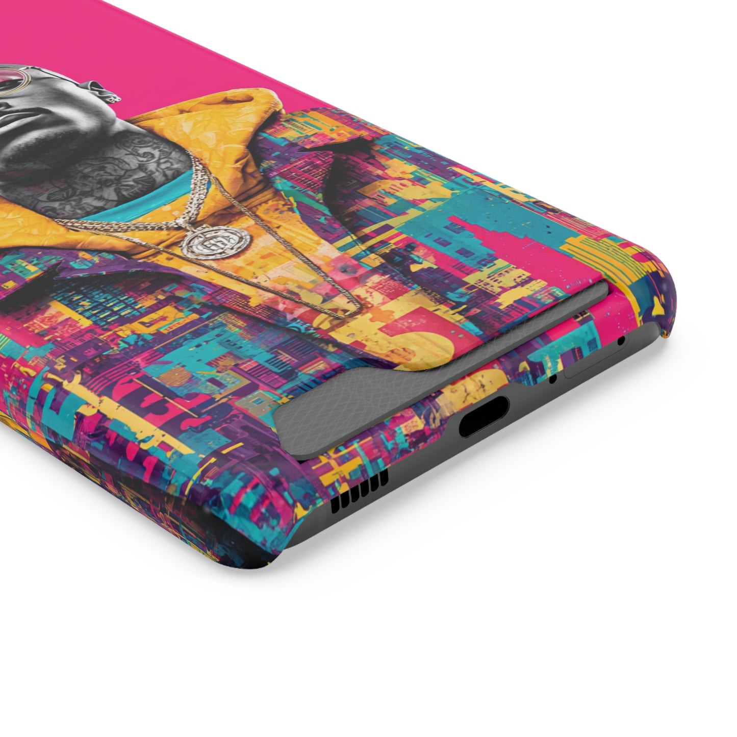 Vibrant Phone Case With Card Holder - Retro Style, Hip Hop Lover's Accessory, Colorful Gift, Music Enthusiast Essential, Unique Phone [...]