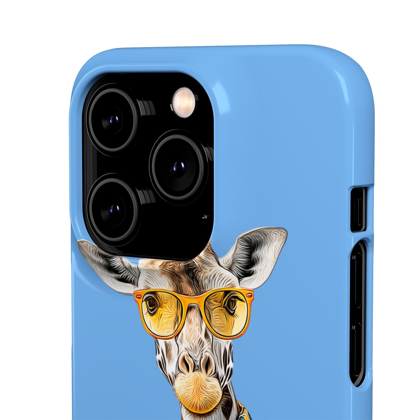 Giraffe Blue Snap Case Phone Cover for Animal Lover Iphone and Samsung models