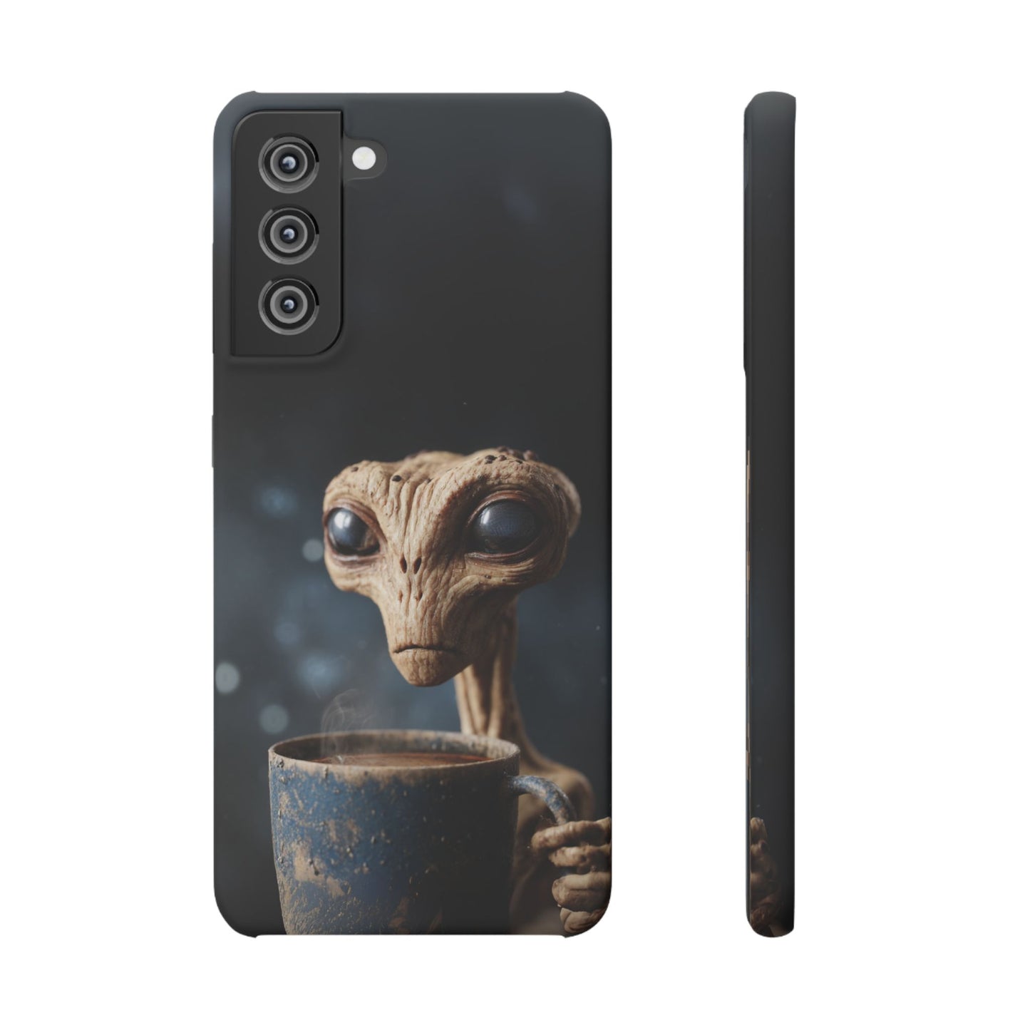 Alien Coffee Snap Case, Unique Phone Cover, Pop Culture Accessory, Gift for Sci-Fi Lovers, Customizable Phone Case