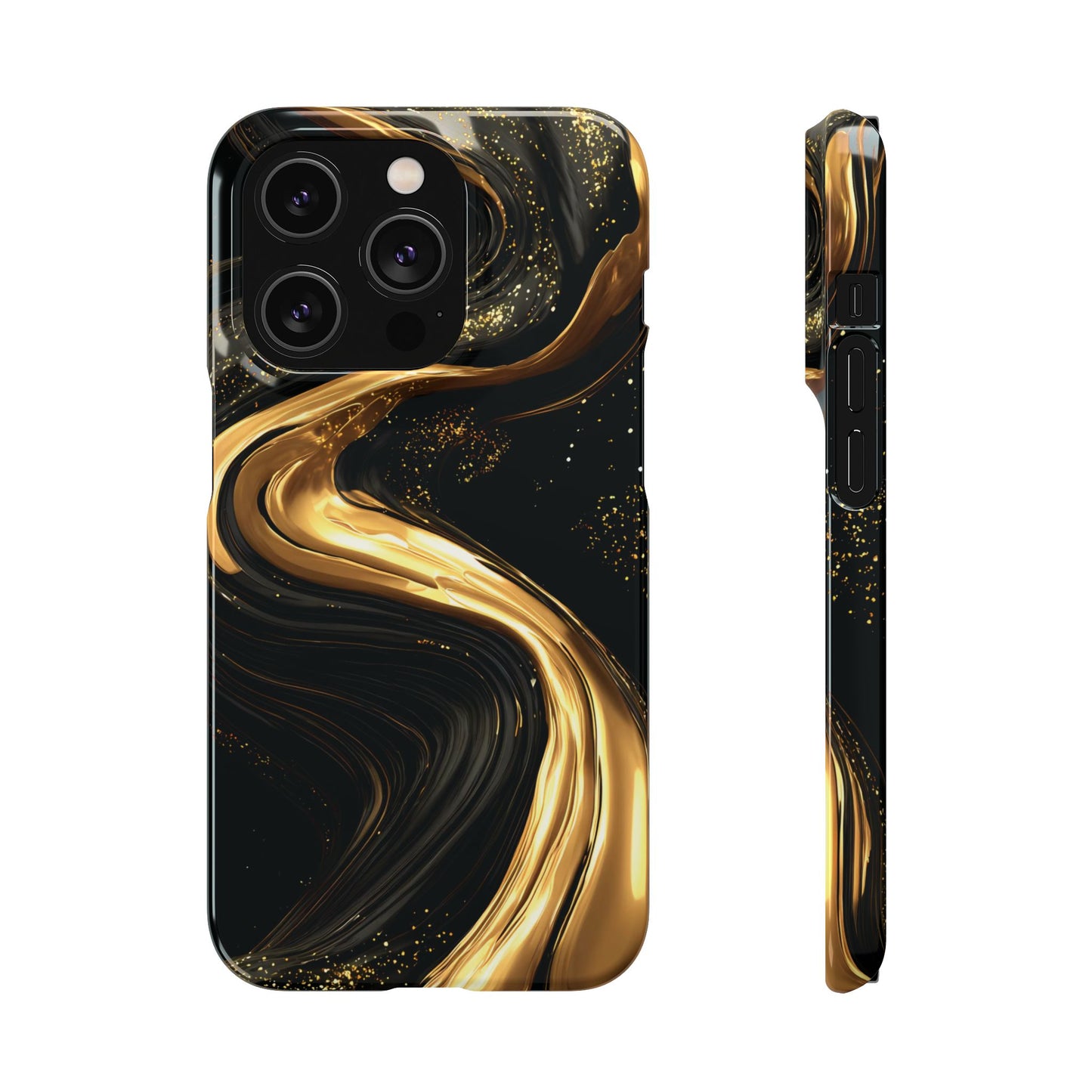 Elegant Gold Swirl Snap Case - Stylish Phone Cover, Modern Accessory, Gift for Her, Luxe Phone Case, Trendy Decor