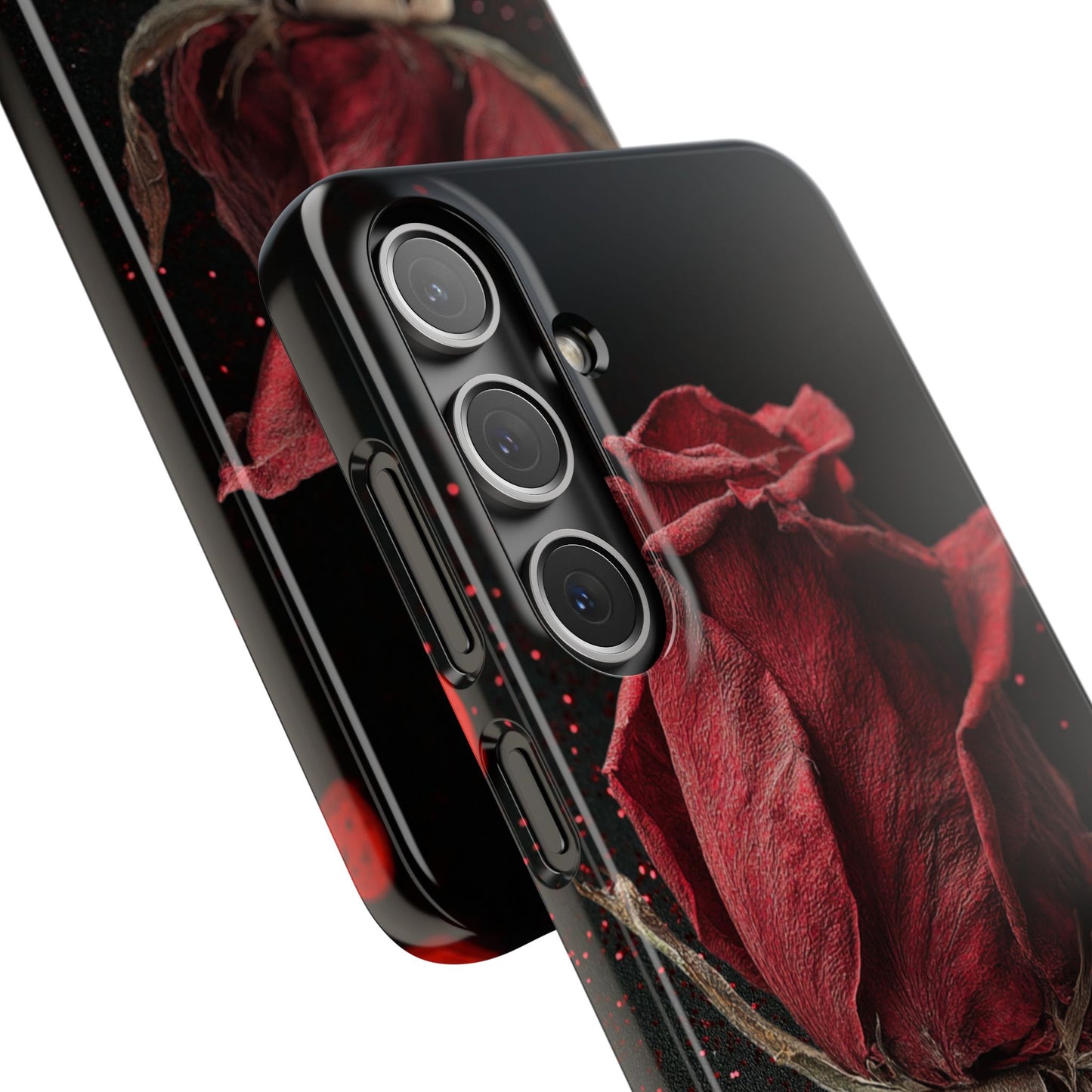 Romantic Rose Snap Case, Floral Phone Cover, Valentines Day Gift, Trendy Mobile Accessory, Heart Design Case, Elegant Phone Protector