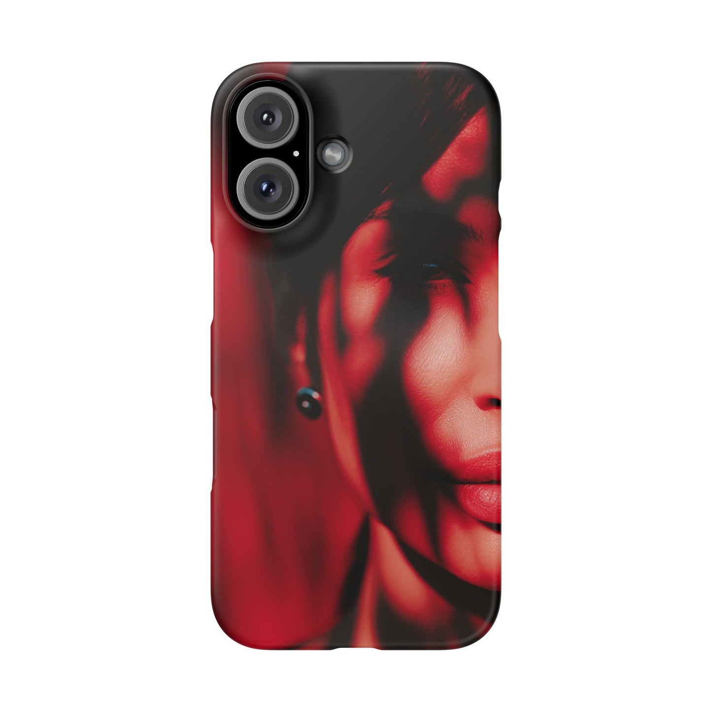 Stylish Snap Cases for Phone, Artistic Phone Cover, Unique Gifts, Red Aesthetic Case, Trendy Accessory, Vibrant Protection
