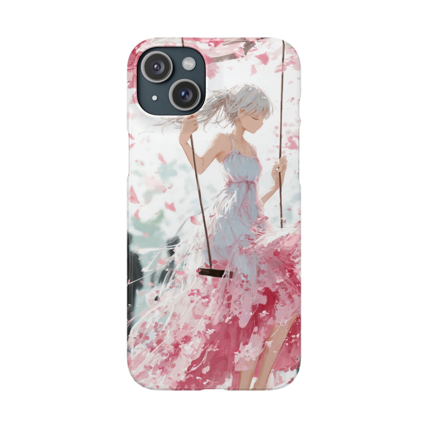 Elegant Floral Snap Cases for iPhone, Personalized Phone Covers, Cute Spring Gifts, Anime Aesthetic Accessories, Flower-themed Cell [...]