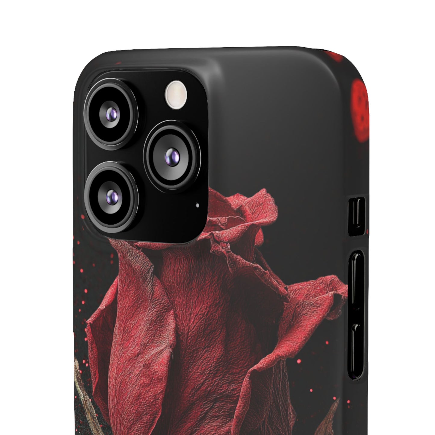 Romantic Rose Snap Case, Floral Phone Cover, Valentines Day Gift, Trendy Mobile Accessory, Heart Design Case, Elegant Phone Protector