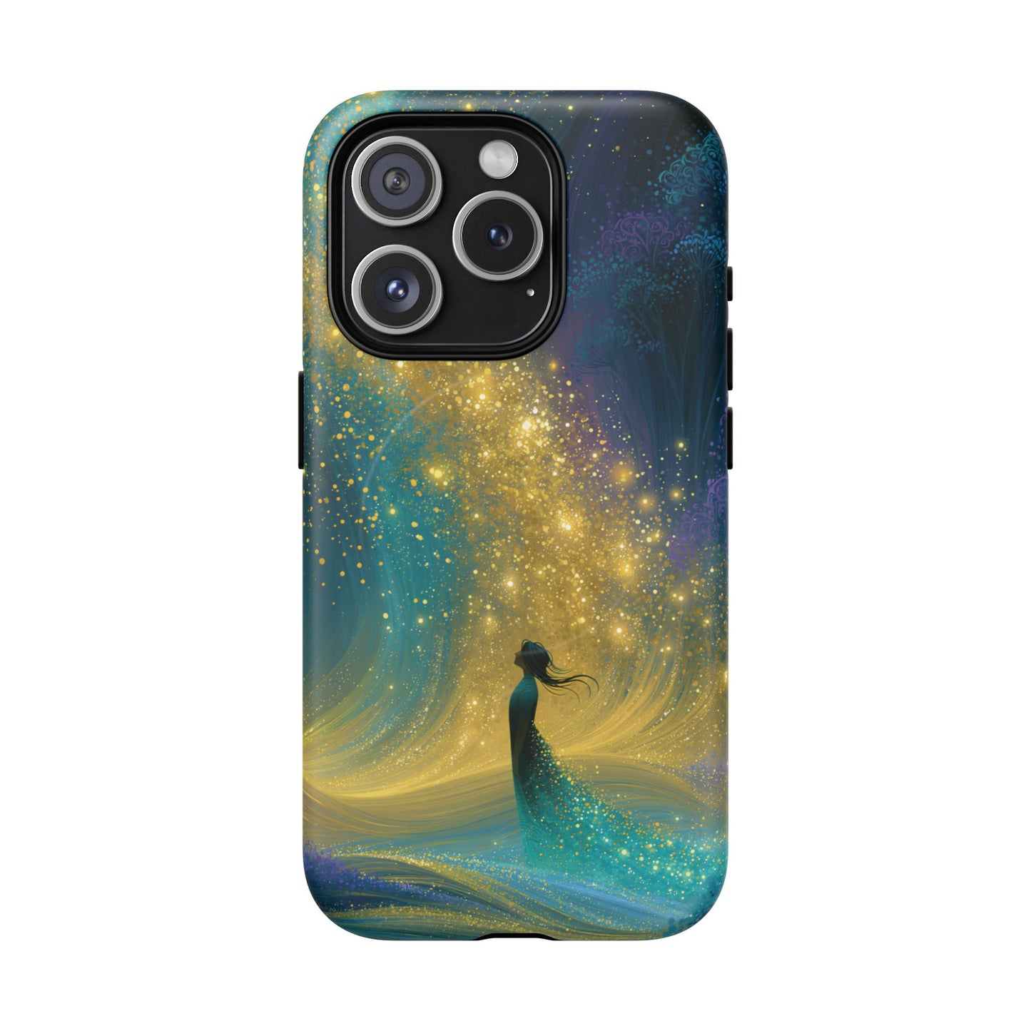 Mystical Nightfall Phone Case — Starry Silhouette Tough Magnetic Case