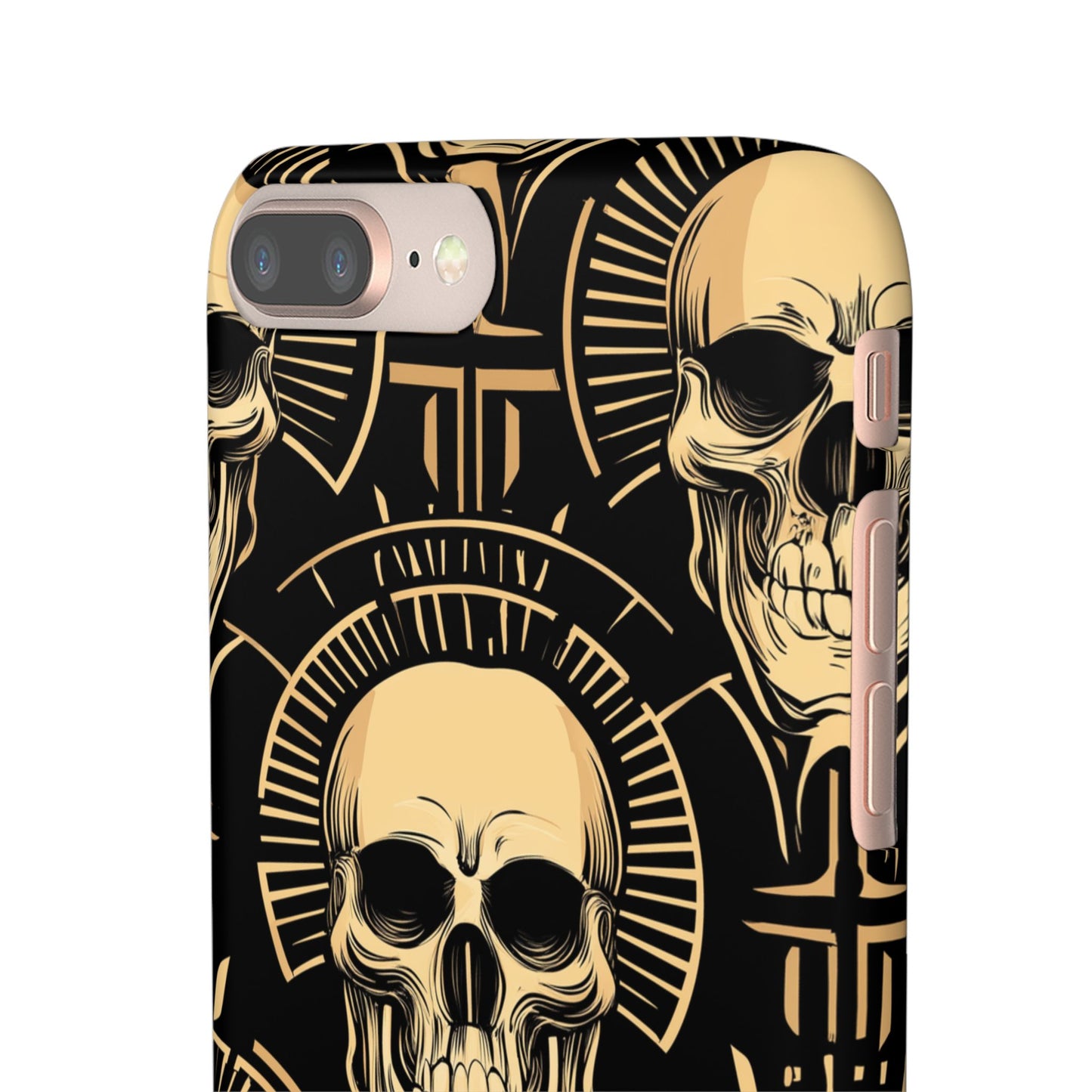 Skull Print Snap Case, Edgy Phone Cover for Goth Lovers, Protective Shell for Halloween, Unique Gift for Him or Her