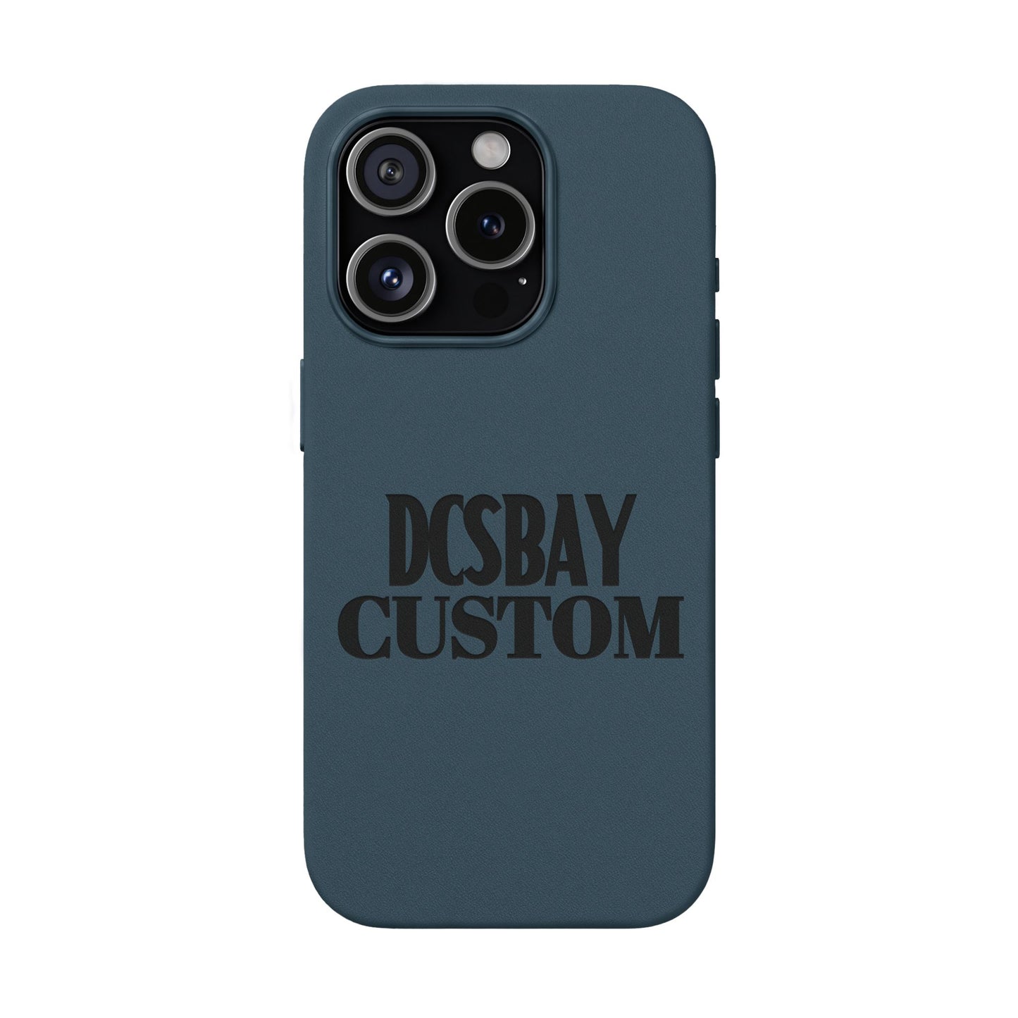 Engraved PU Leather Phone Case — Minimal Bear Silhouette