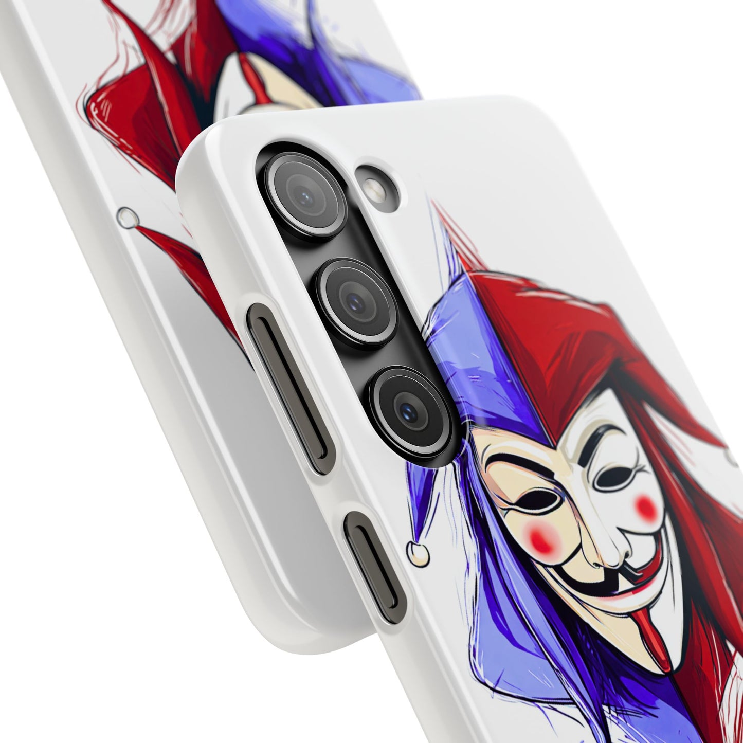 Joker & Anonimous Reunited Guy Fawkes Art Snap Case and Protective Phone Cover For iPhone and Samsung