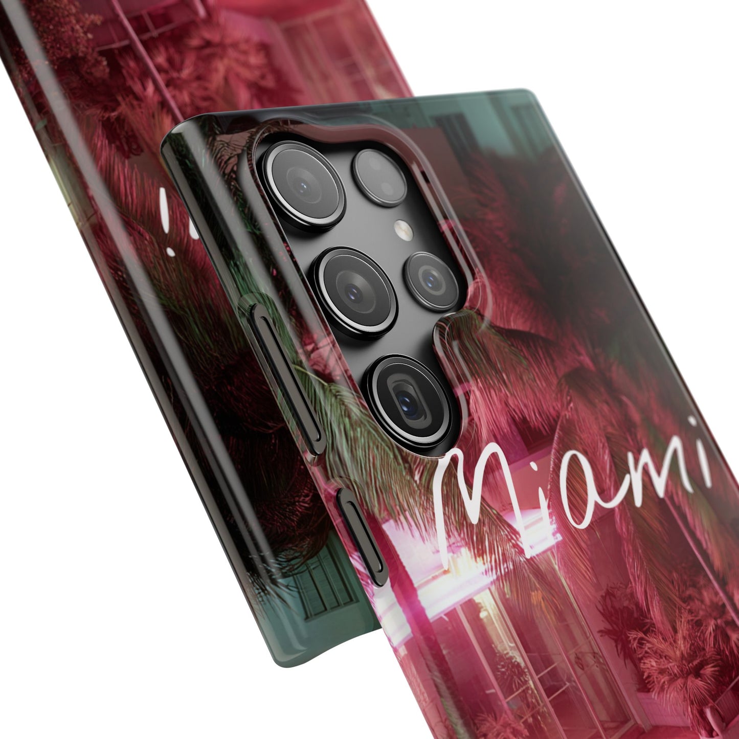 Miami Vibes Snap Case, Tropical Phone Cover, Summer Accessory, Gift for Travel Lovers, Neon Aesthetic, Beach-themed Tech
