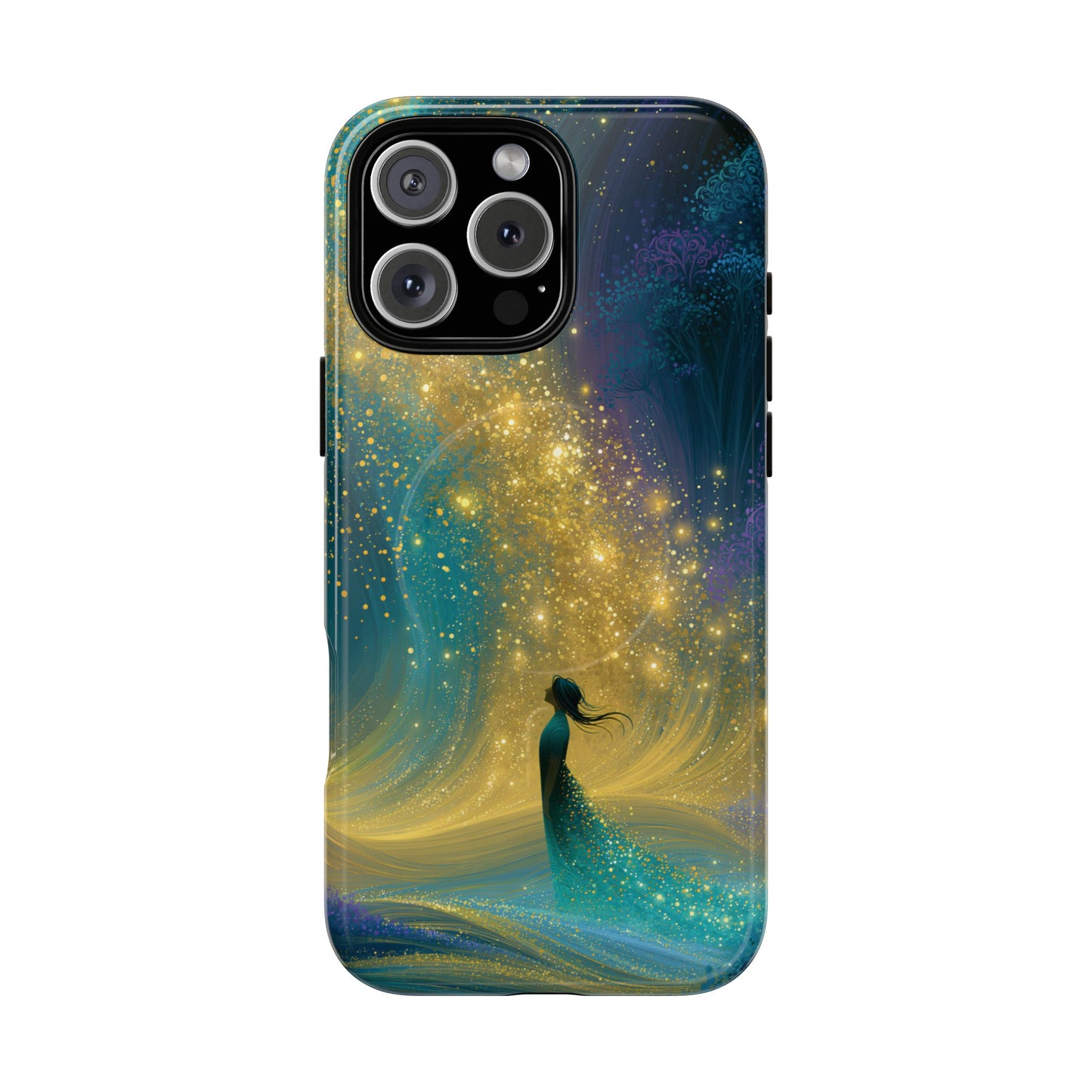 Mystical Nightfall Phone Case — Starry Silhouette Tough Magnetic Case