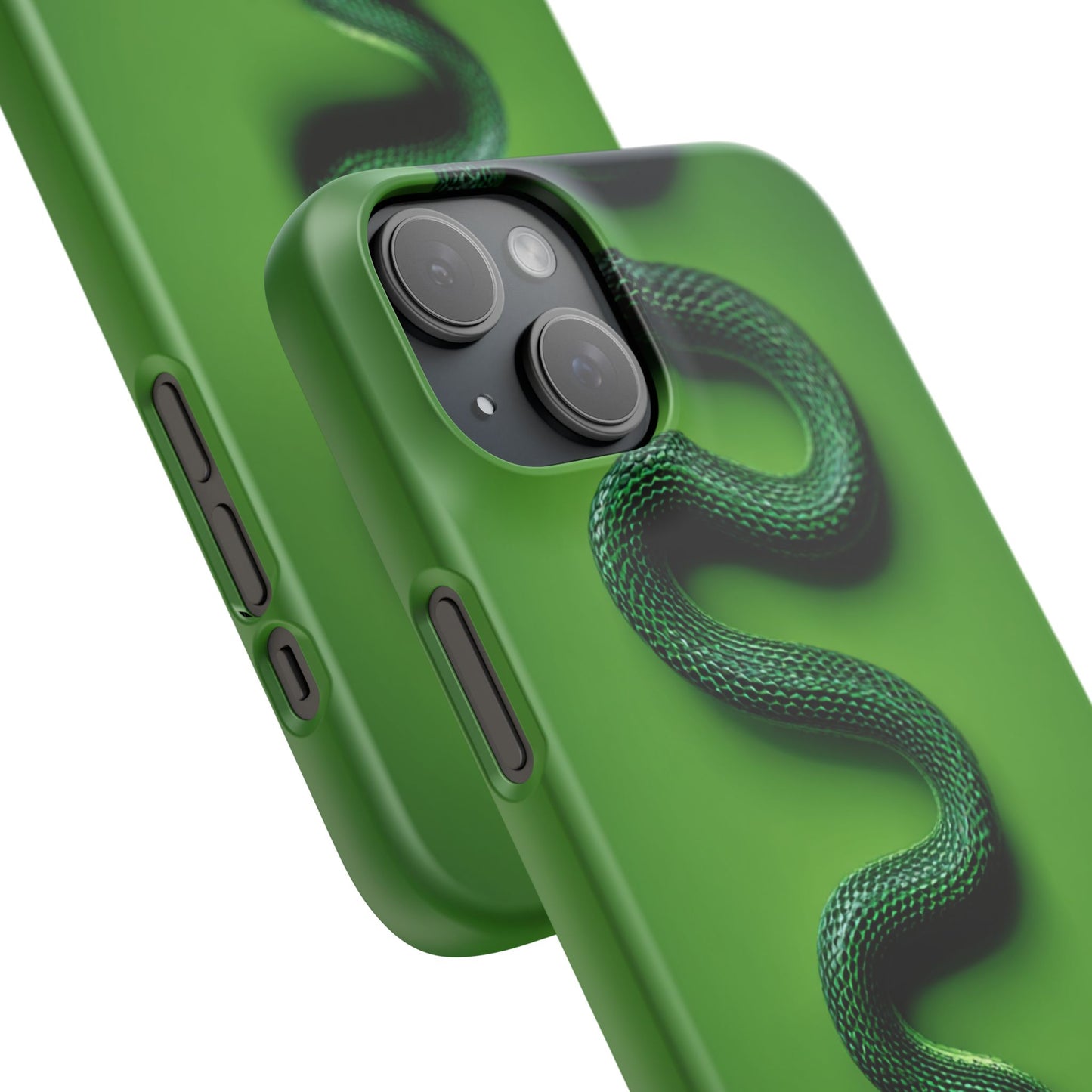 Green Snake Snap Case for iPhone, Stylish Phone Cover, Unique Gift, Trendy Accessory, Birthday, Nature Lover's Phone Case