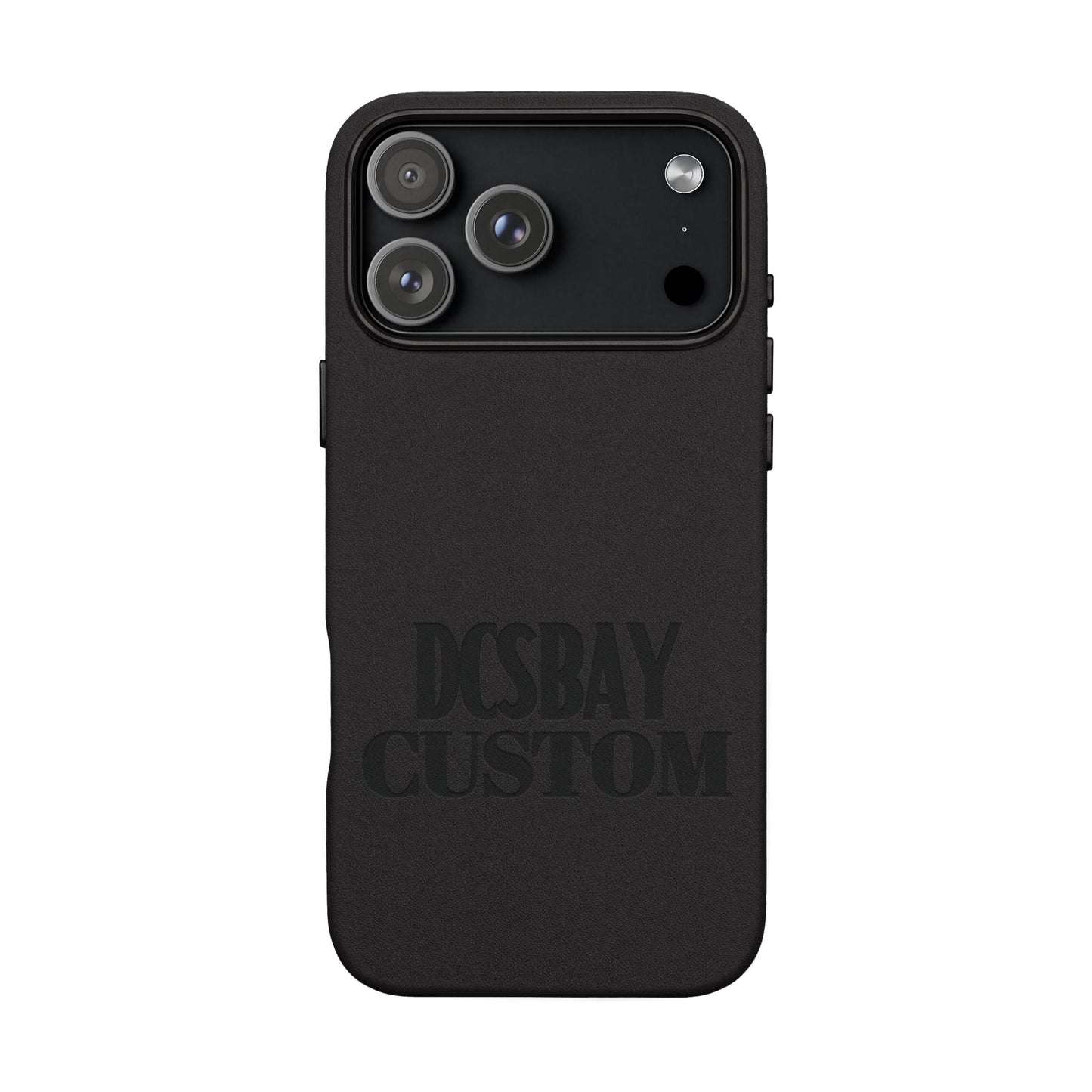 Engraved PU Leather Phone Case — Minimal Bear Silhouette
