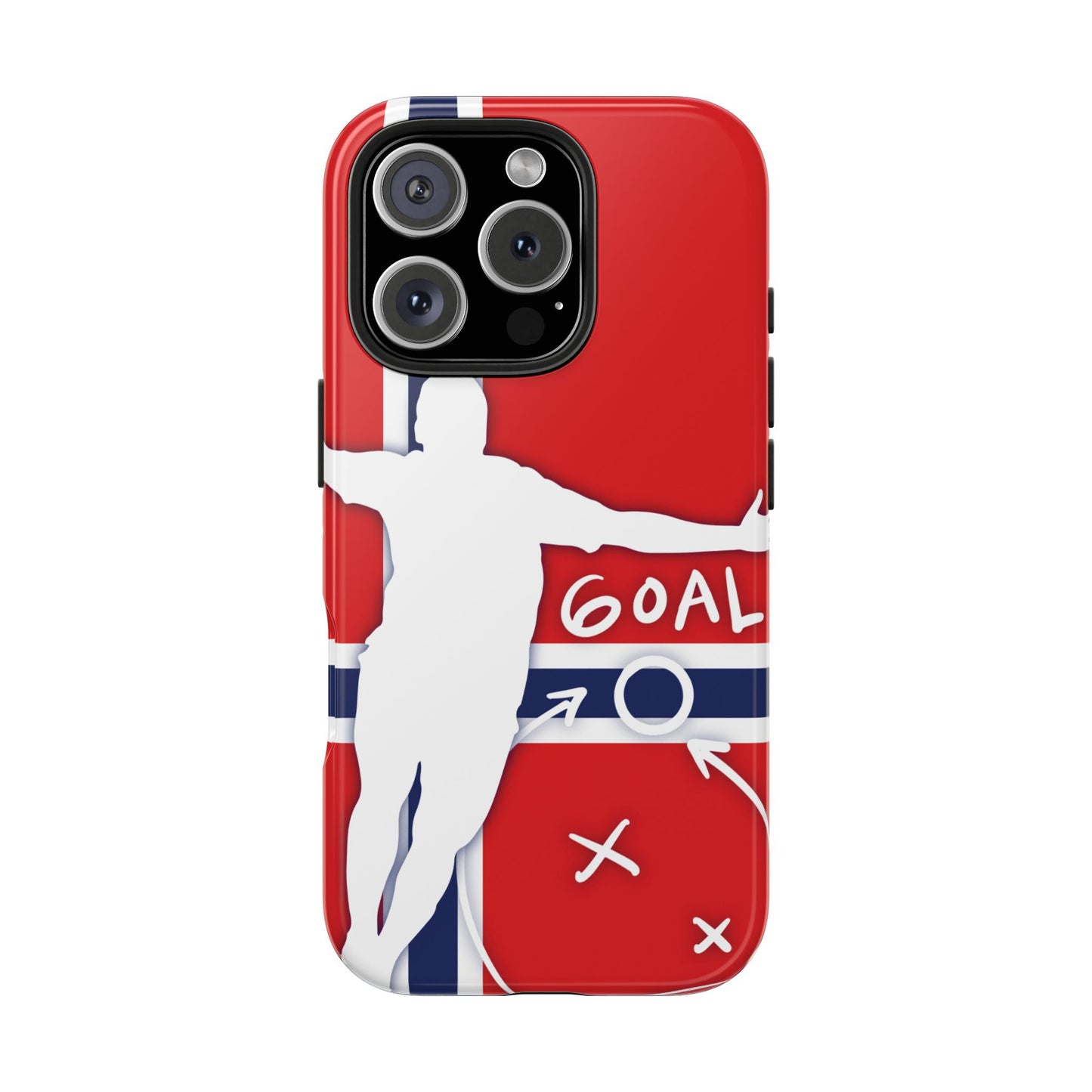Norway Soccer Tough Phone Case — 'Goal' Silhouette Protective Cover