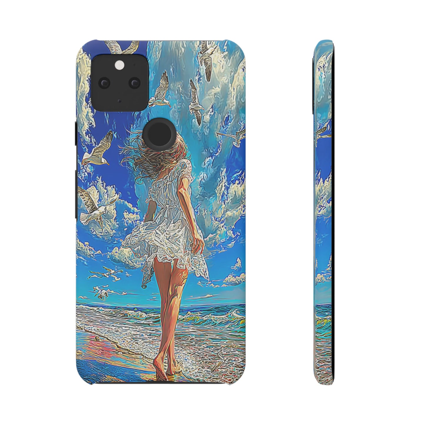 Dreamy Seaside Snap Case, Ocean Waves Phone Cover, Summer Vibe Gift, Cute Aesthetic Accessory, Beach Lover Case
