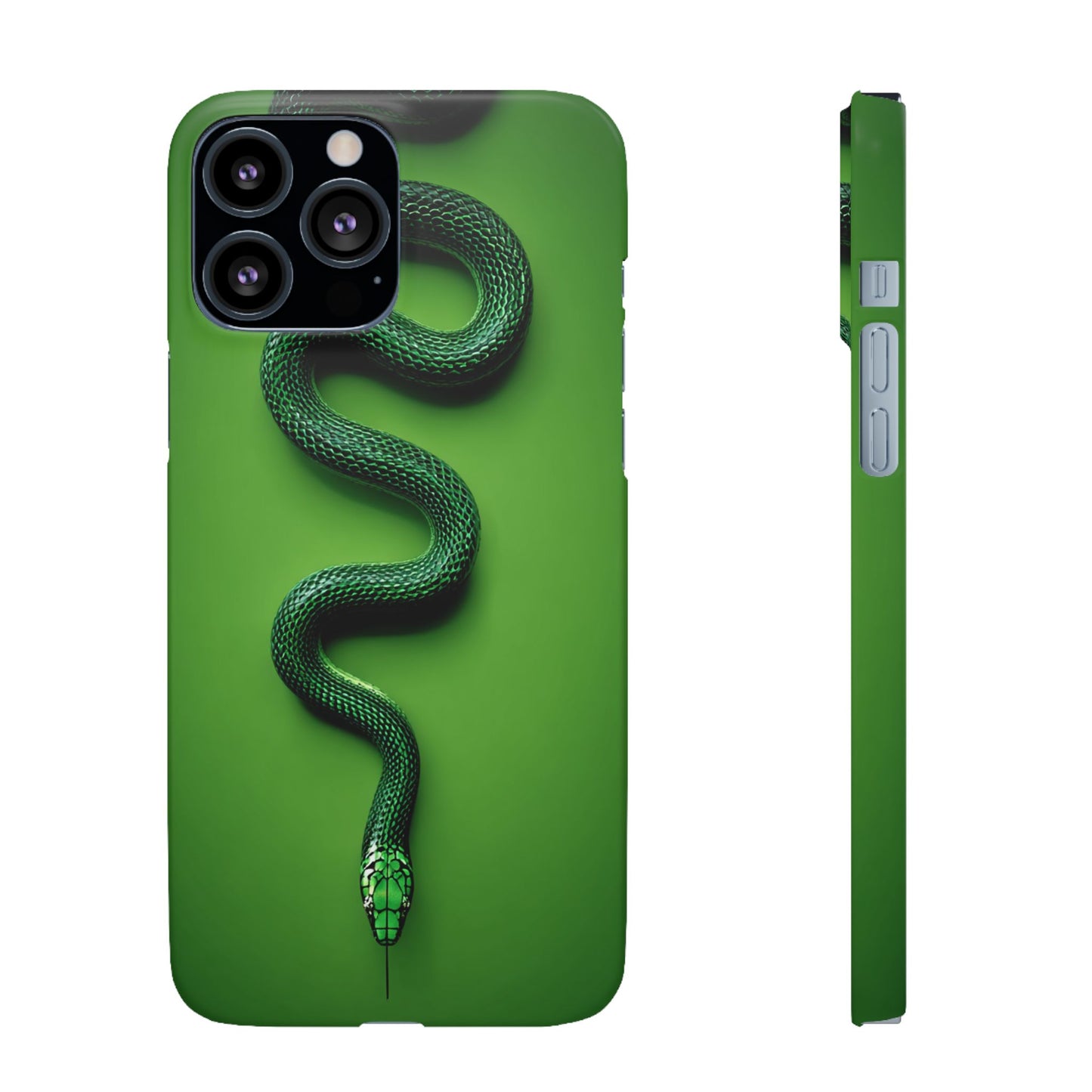 Green Snake Snap Case for iPhone, Stylish Phone Cover, Unique Gift, Trendy Accessory, Birthday, Nature Lover's Phone Case