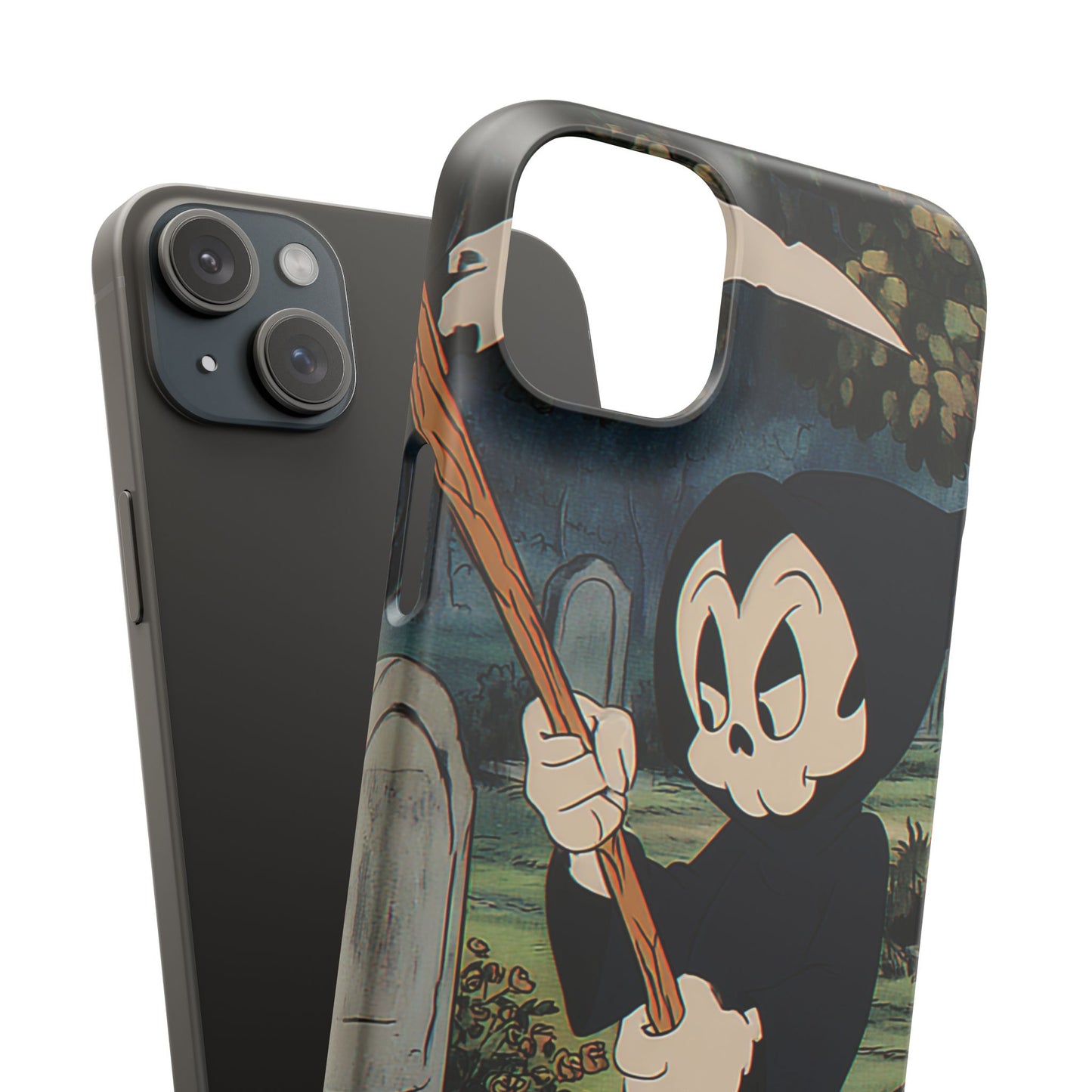 Grim Reaper Snap Case, Halloween Phone Case, Cute Death Phone Cover, Spooky Accessories, Unique Phone Protector