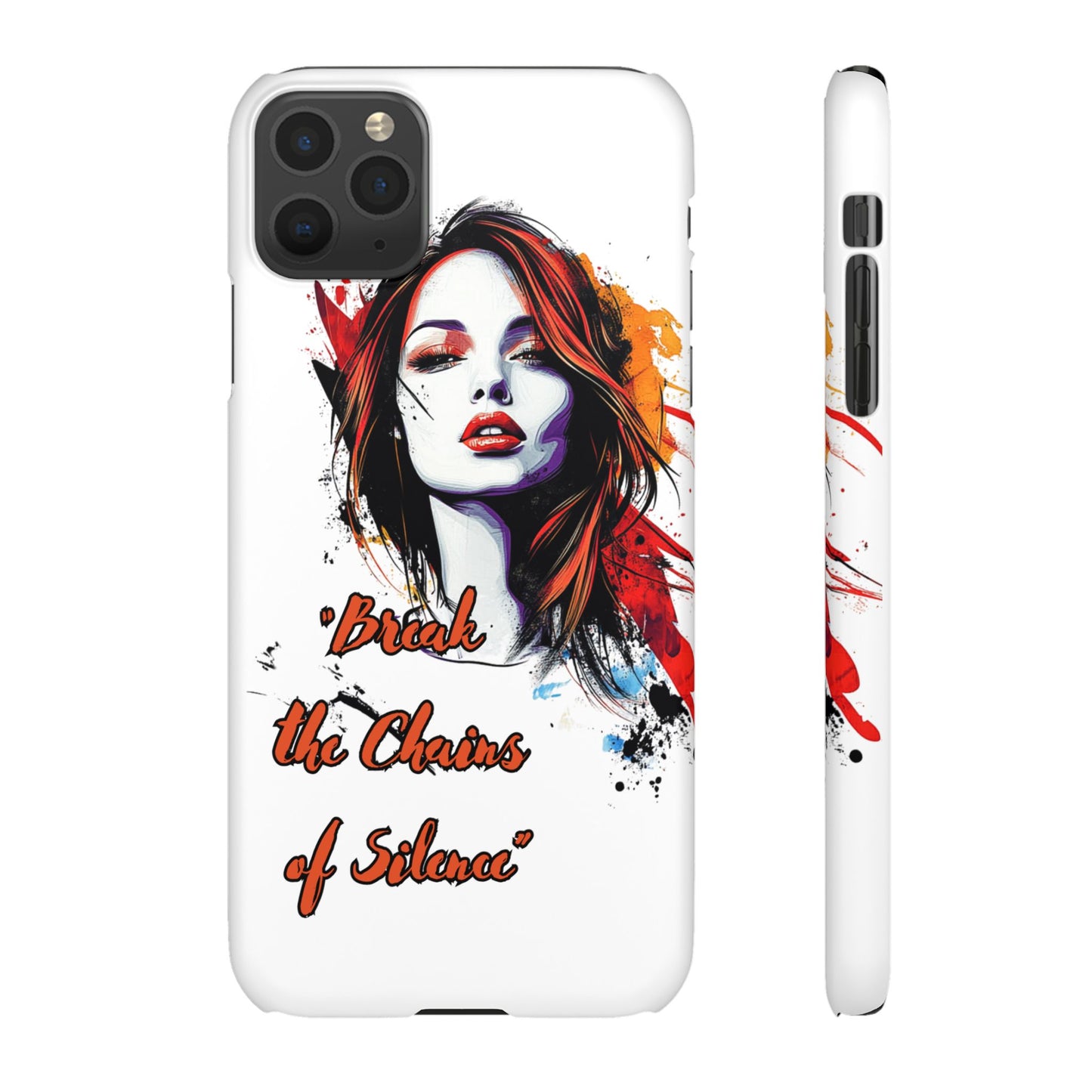 Empowering Art Snap Cases, Phone Cover, Break the Chains of Silence, Unique Gift, Inspirational Tech Accessories