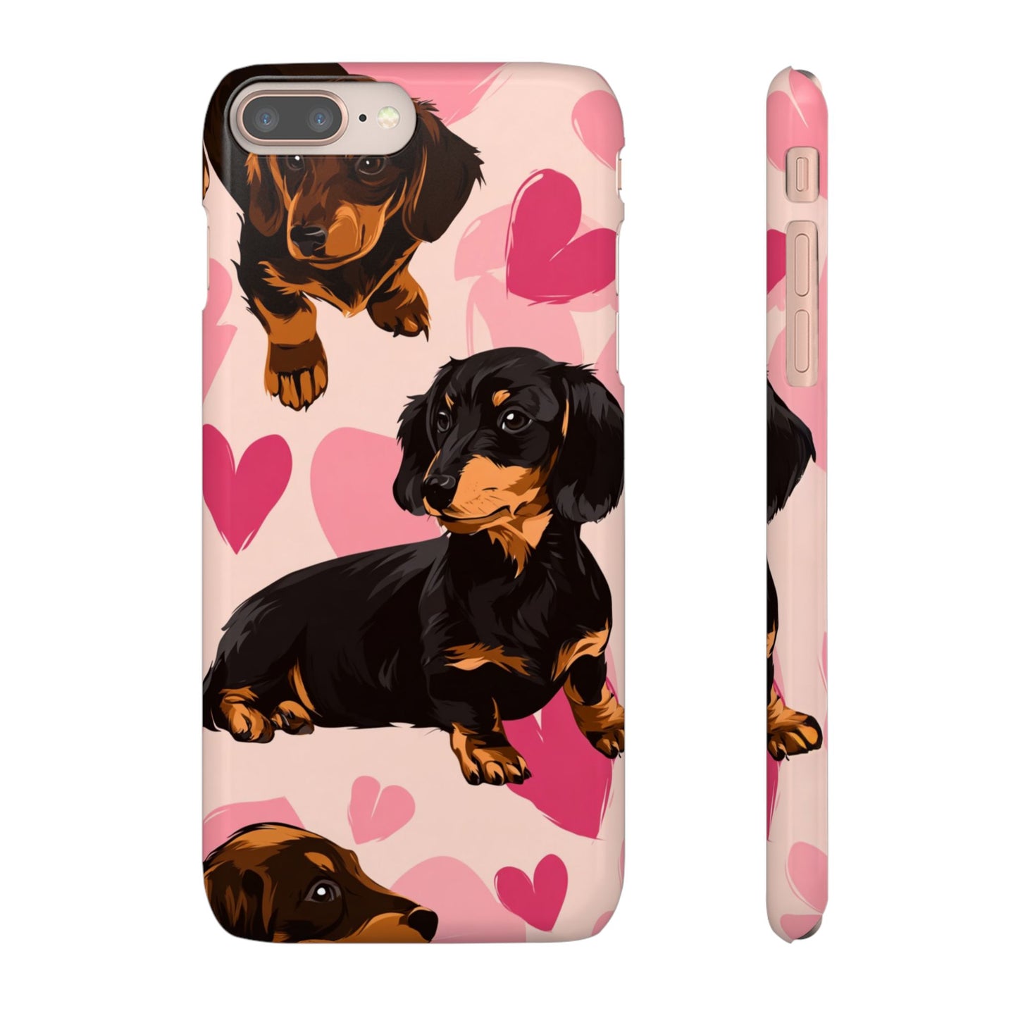 Pink Dachshund Love Phone Case for Iphone and Samsung Customistion and Free Shipping Avvialable