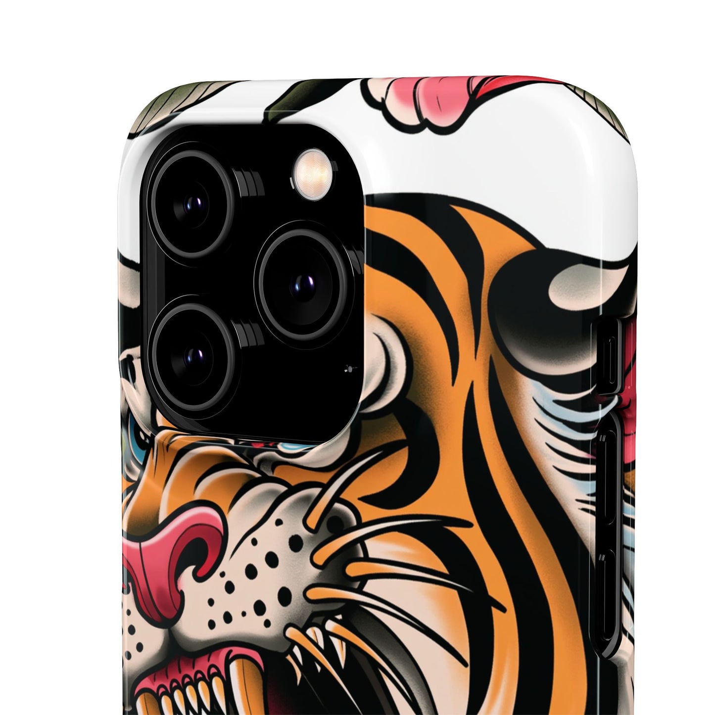 Tiger Floral Phone Case — Vintage Roaring Tiger Snap Case