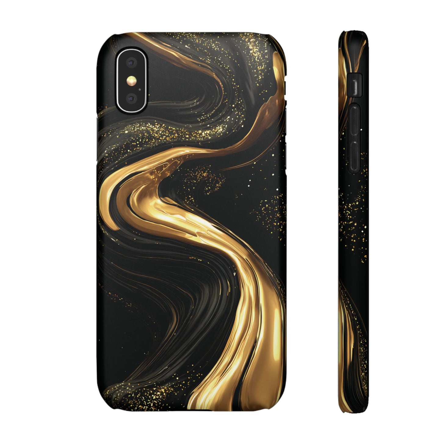 Elegant Gold Swirl Snap Case - Stylish Phone Cover, Modern Accessory, Gift for Her, Luxe Phone Case, Trendy Decor
