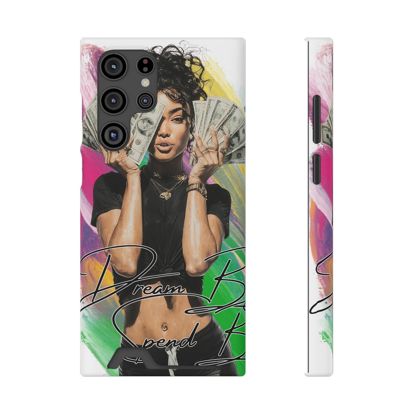 Vibrant Phone Case with Card Holder - Dream Big, Stylish Accessory for Teens & Young Adults, Perfect Gift for Birthdays, Graduations, [...]