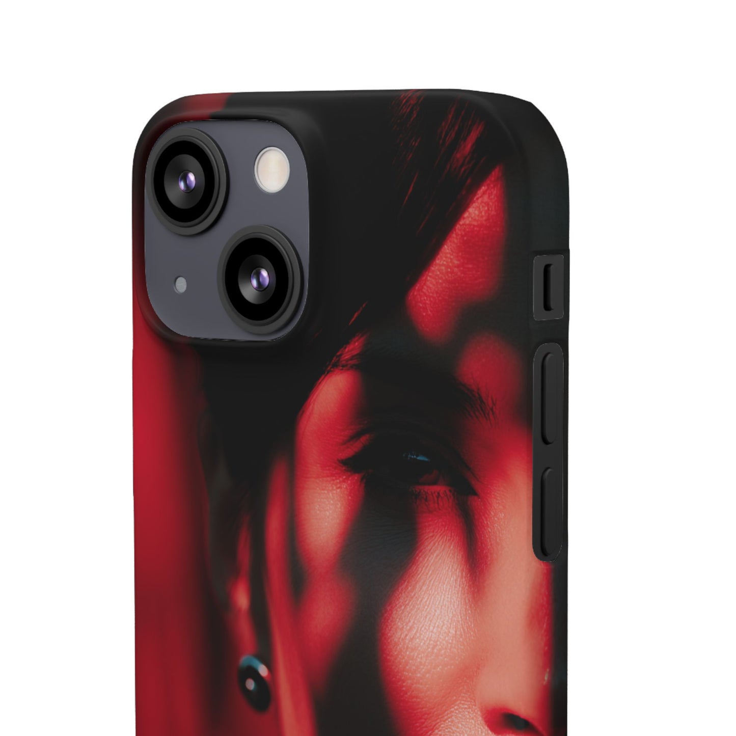 Stylish Snap Cases for Phone, Artistic Phone Cover, Unique Gifts, Red Aesthetic Case, Trendy Accessory, Vibrant Protection