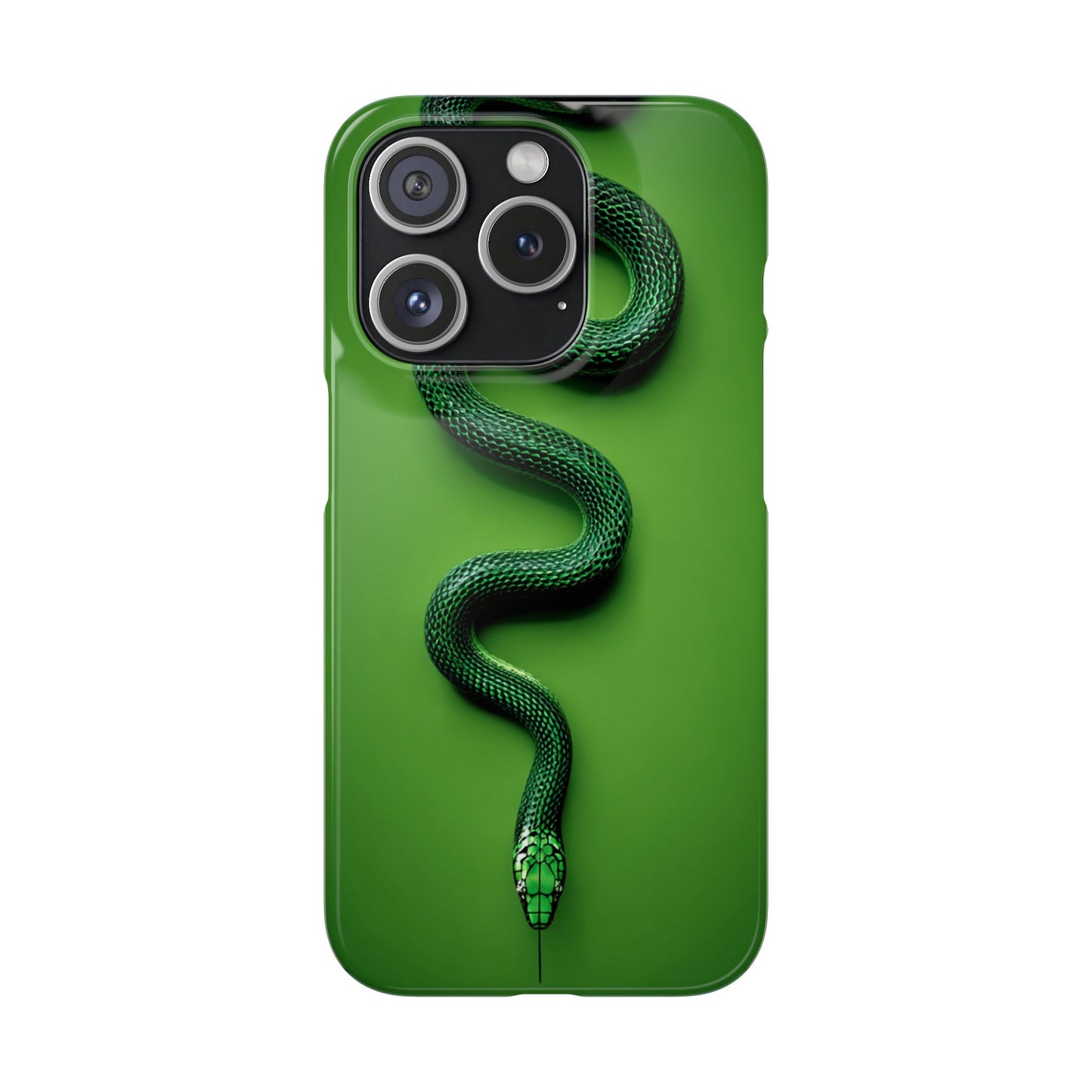 Green Snake Snap Case for iPhone, Stylish Phone Cover, Unique Gift, Trendy Accessory, Birthday, Nature Lover's Phone Case