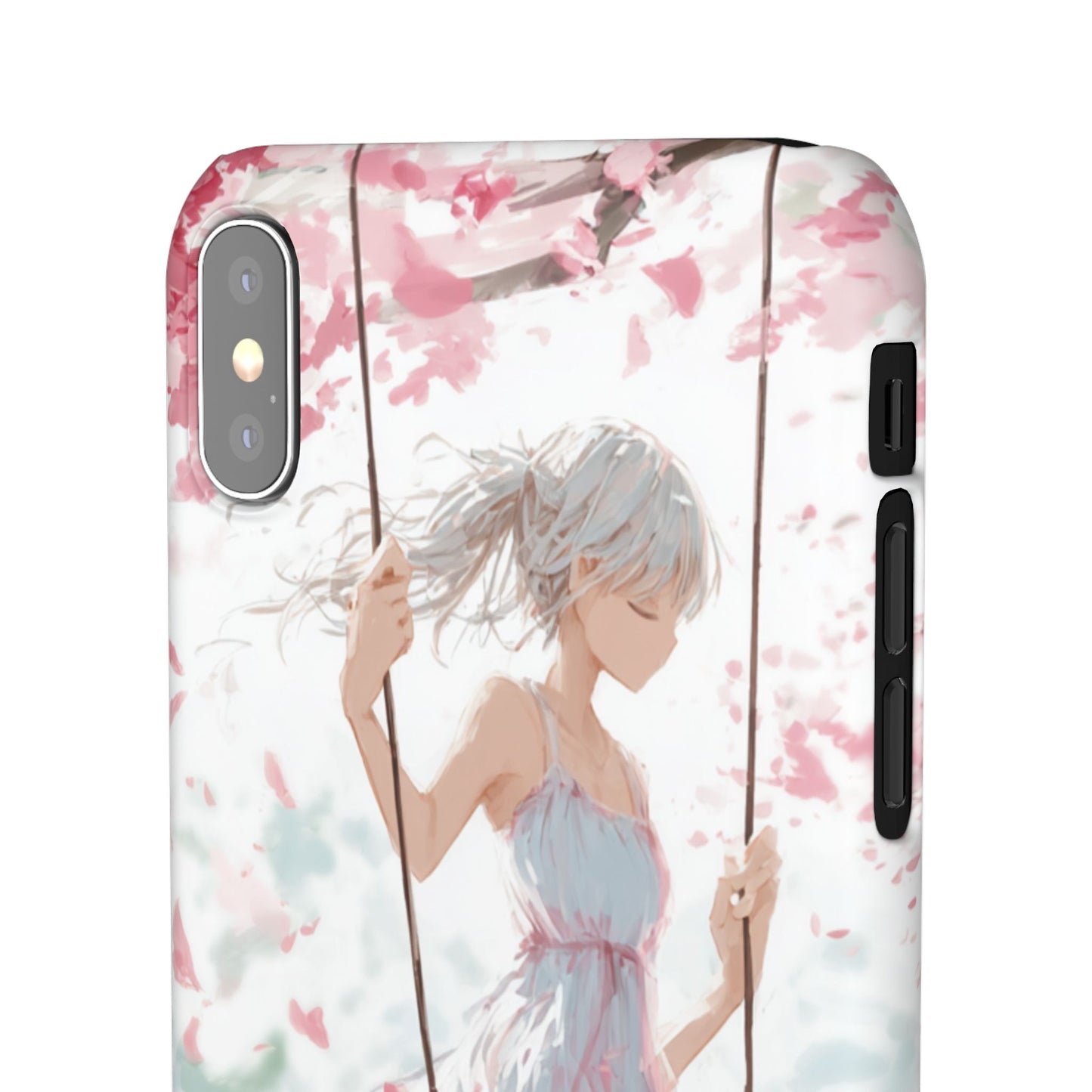 Elegant Floral Snap Cases for iPhone, Personalized Phone Covers, Cute Spring Gifts, Anime Aesthetic Accessories, Flower-themed Cell [...]