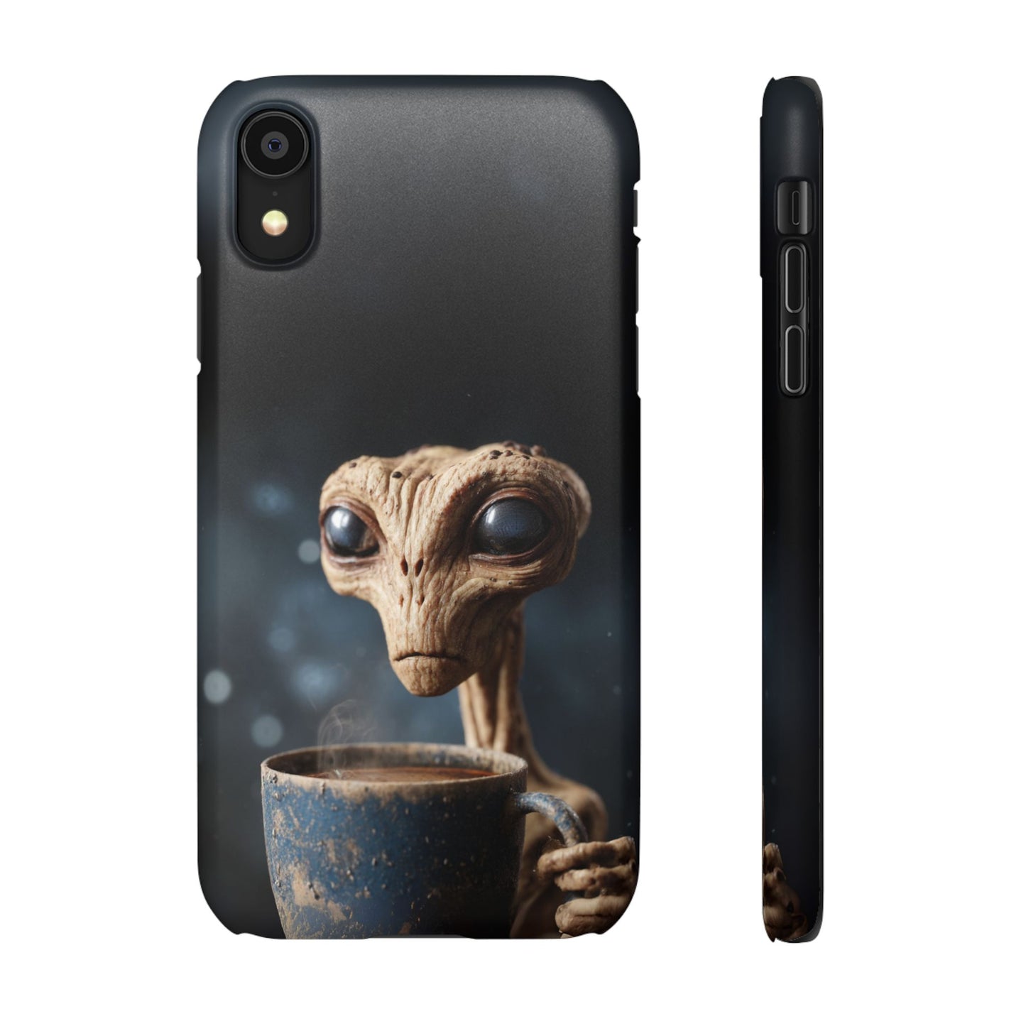 Alien Coffee Snap Case, Unique Phone Cover, Pop Culture Accessory, Gift for Sci-Fi Lovers, Customizable Phone Case