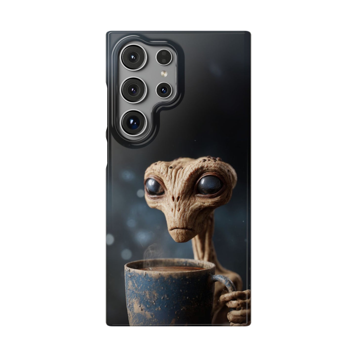 Alien Coffee Snap Case, Unique Phone Cover, Pop Culture Accessory, Gift for Sci-Fi Lovers, Customizable Phone Case