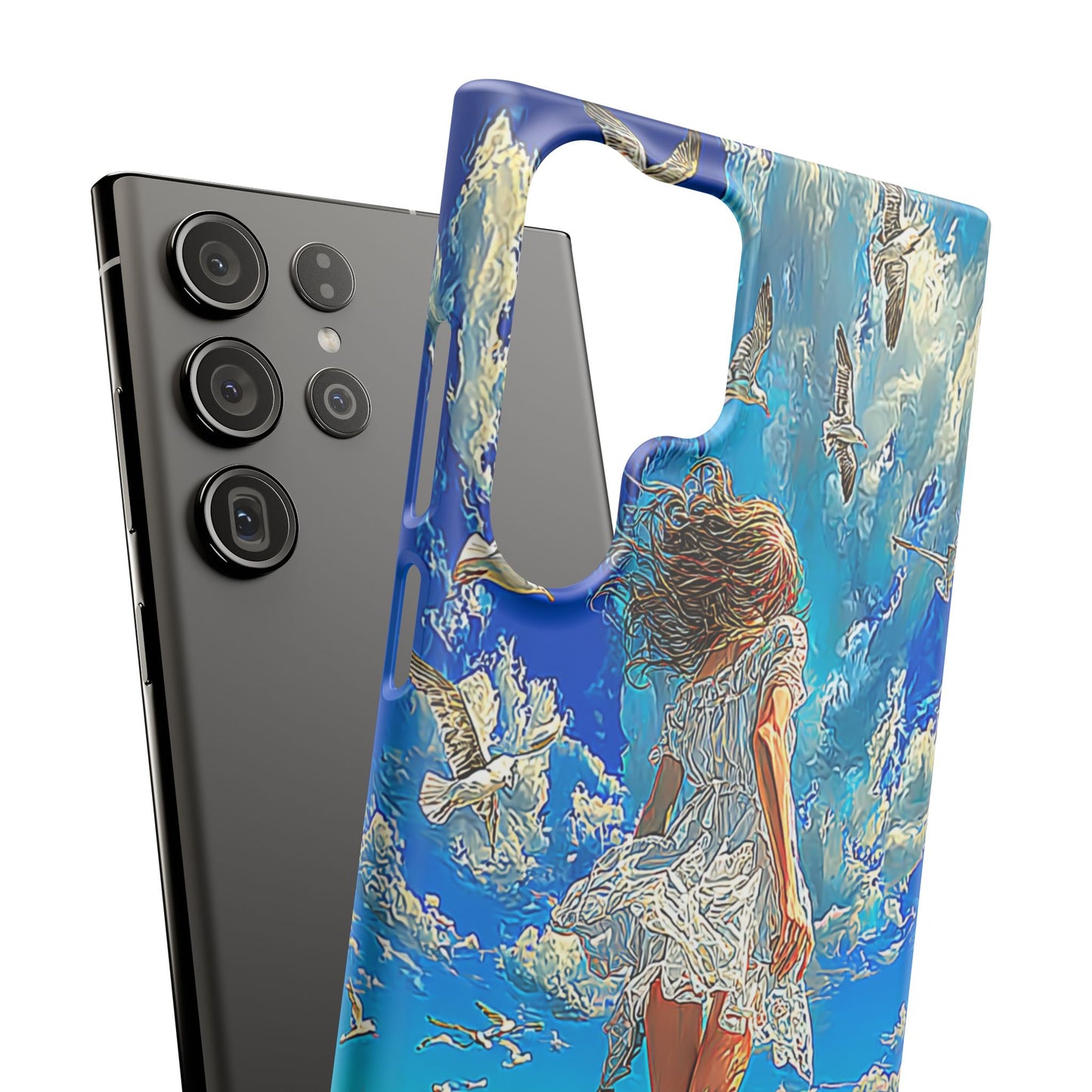 Dreamy Seaside Snap Case, Ocean Waves Phone Cover, Summer Vibe Gift, Cute Aesthetic Accessory, Beach Lover Case