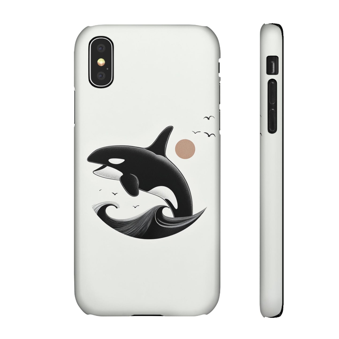 Whale Splash Phone Case | Ocean Lover Gift, Marine Art, Snap Cases, Cute Whale Design, Custom Phone Accessories