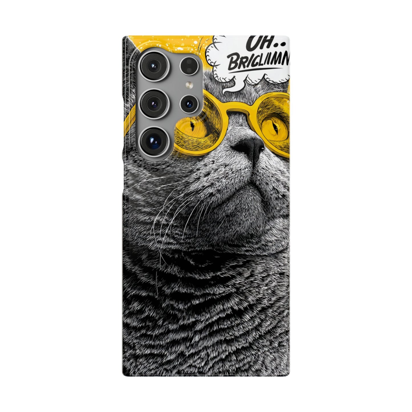 Playful Cat Snap Case - Quirky Phone Cover for Cat Lovers, Gift for Pet Enthusiasts, Funny Accessory for Any Occasion