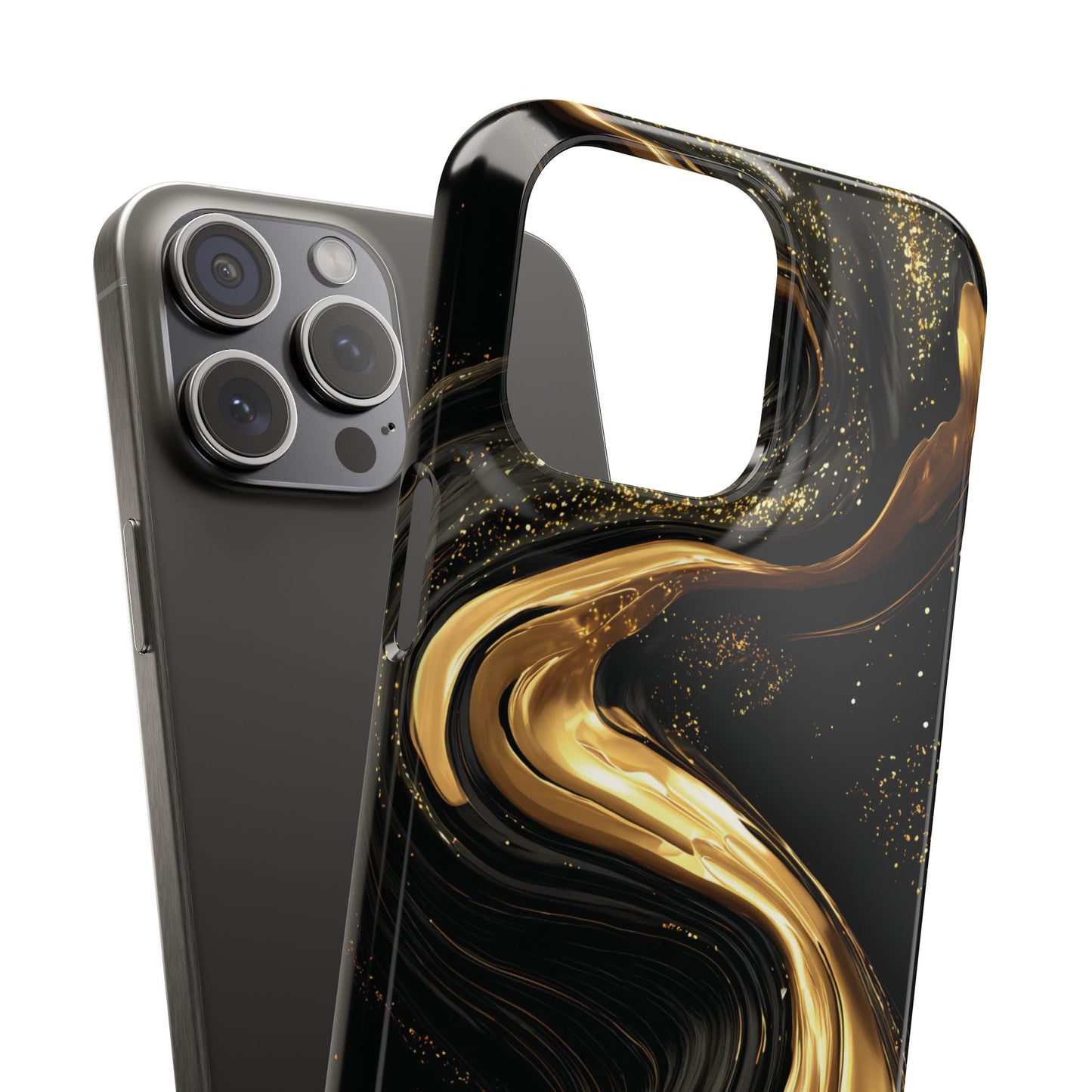Elegant Gold Swirl Snap Case - Stylish Phone Cover, Modern Accessory, Gift for Her, Luxe Phone Case, Trendy Decor