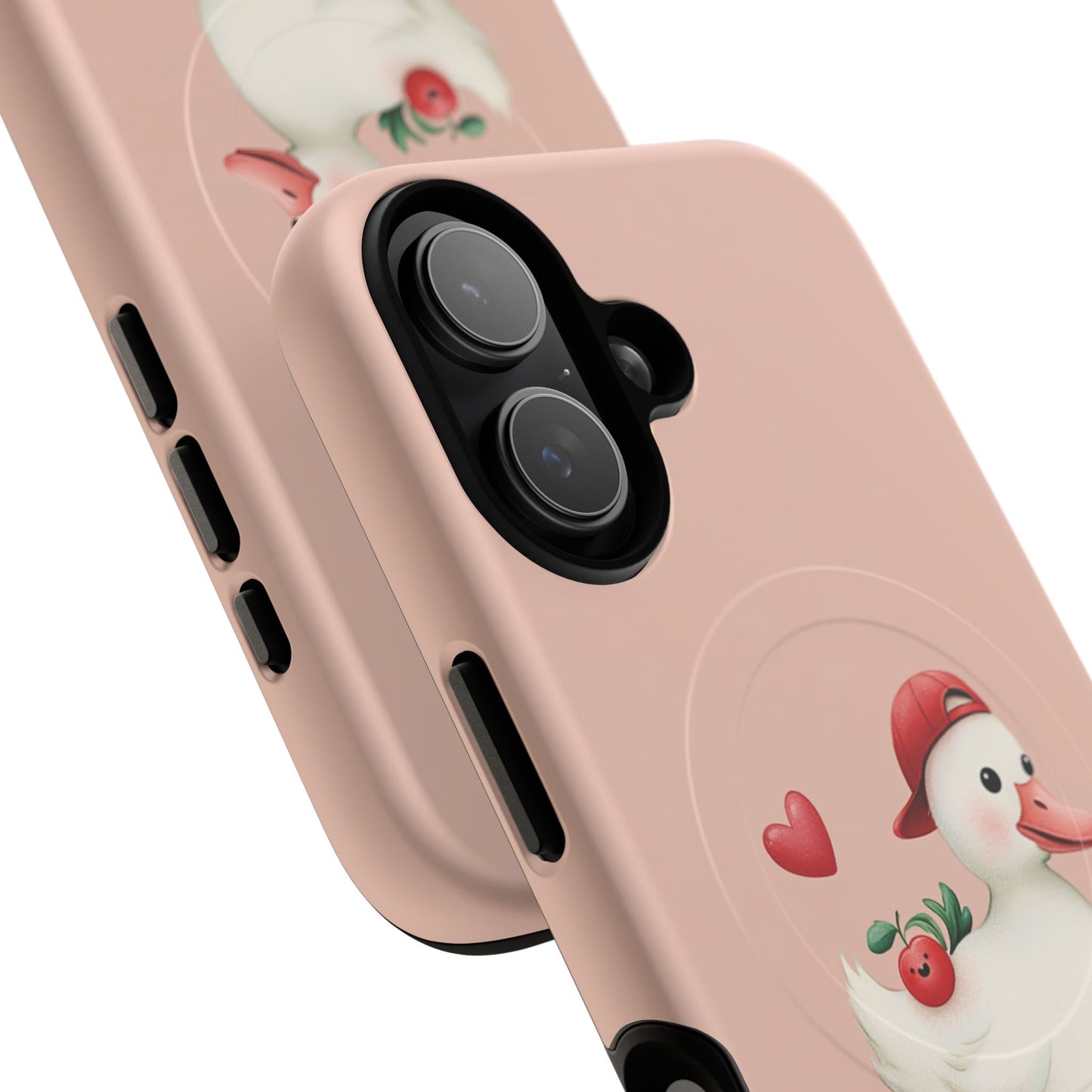 Duck Skateboard Magnetic Phone Case — Cute Pink Protective iPhone Cover