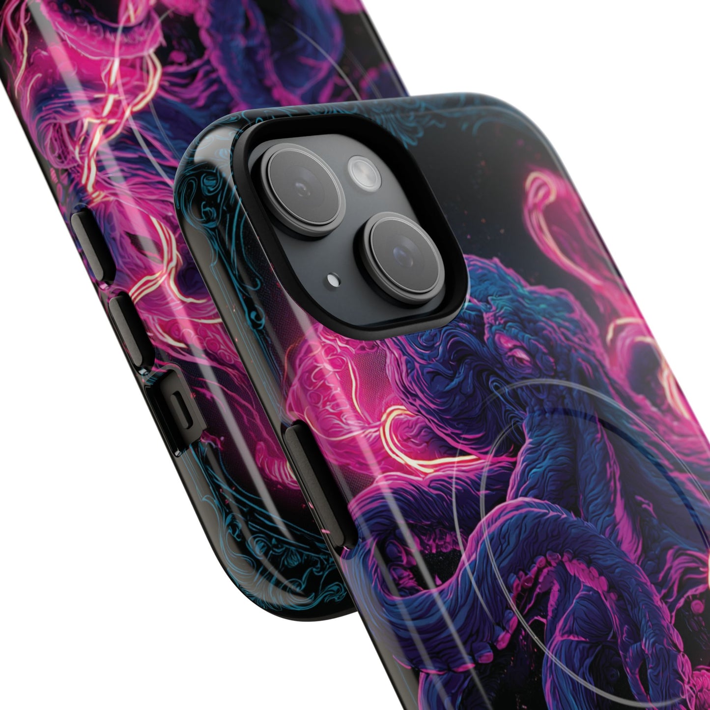 Neon Octopus Phone Case — Tough Magnetic Protective Cover